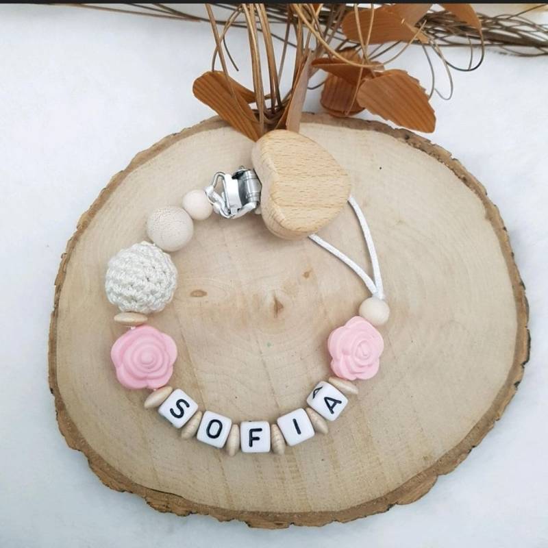 Schnullerkette Mit Namen | Mädchen Babygeschenke Zur Geburt Schnullerband Personalisiert von Etsy - SchnullerkettenHaSi