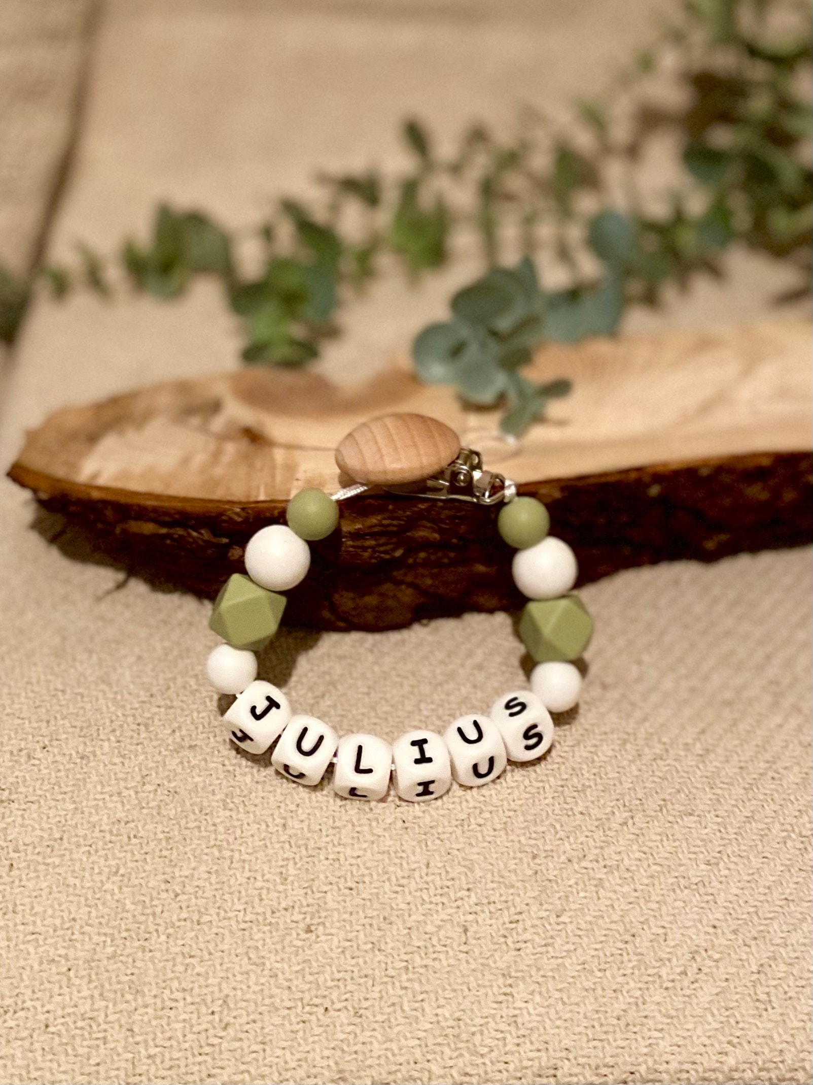 Schnullerkette Personalisiert von Etsy - Schnullerzauberland