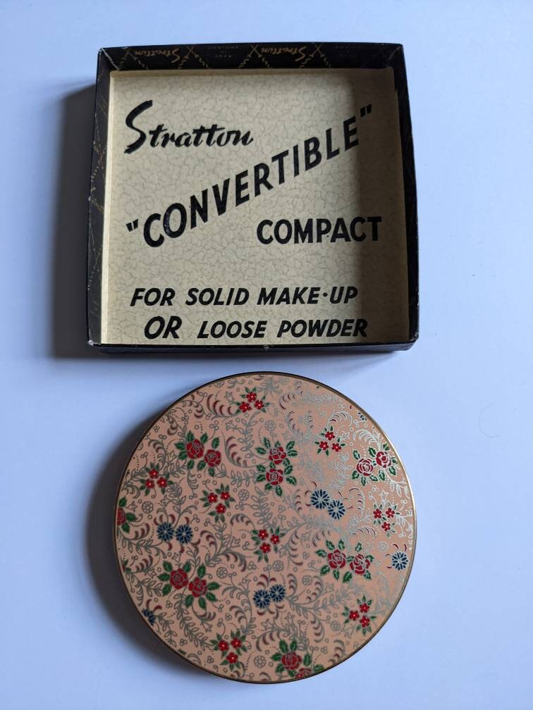 Vintage 1960Er Jahre Stratton Cabrio Kompakt Für Festes Make Up Oder Lose Puderbox Mid-Century von Etsy - ScrimgeourVintage