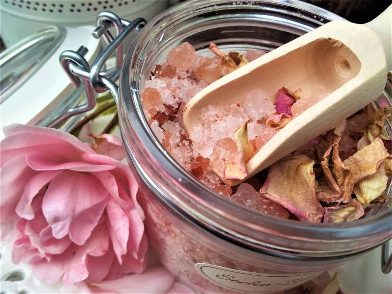 Himalaya Badesalz Mit Rose + Kokosöl 200G, Natur von Etsy - SeelenZeit