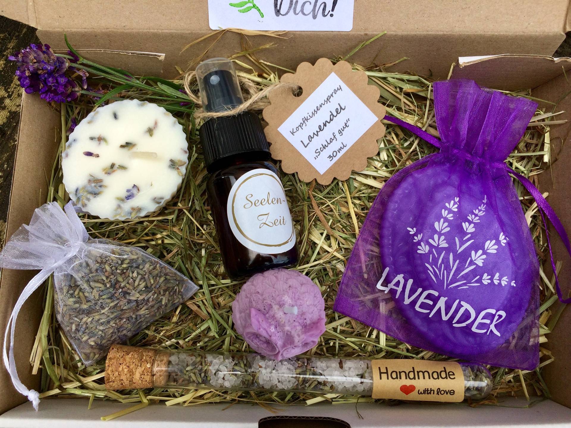 Natur Geschenkebox "Lavendel" , Spa Set, Entspannungs Geschenk, Self Care Box, Für Dich von Etsy - SeelenZeit