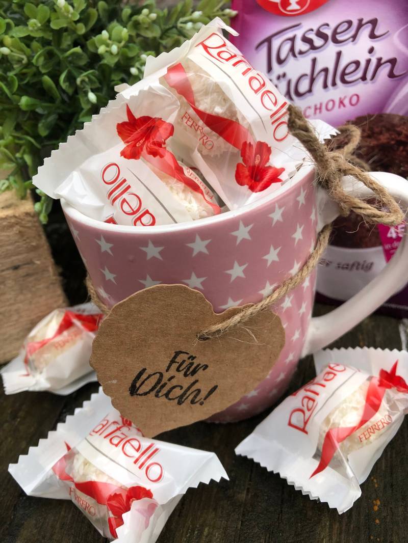 Tasse Rosa Sterne, Lecker Gefüllt Geschenk von Etsy - SeelenZeit