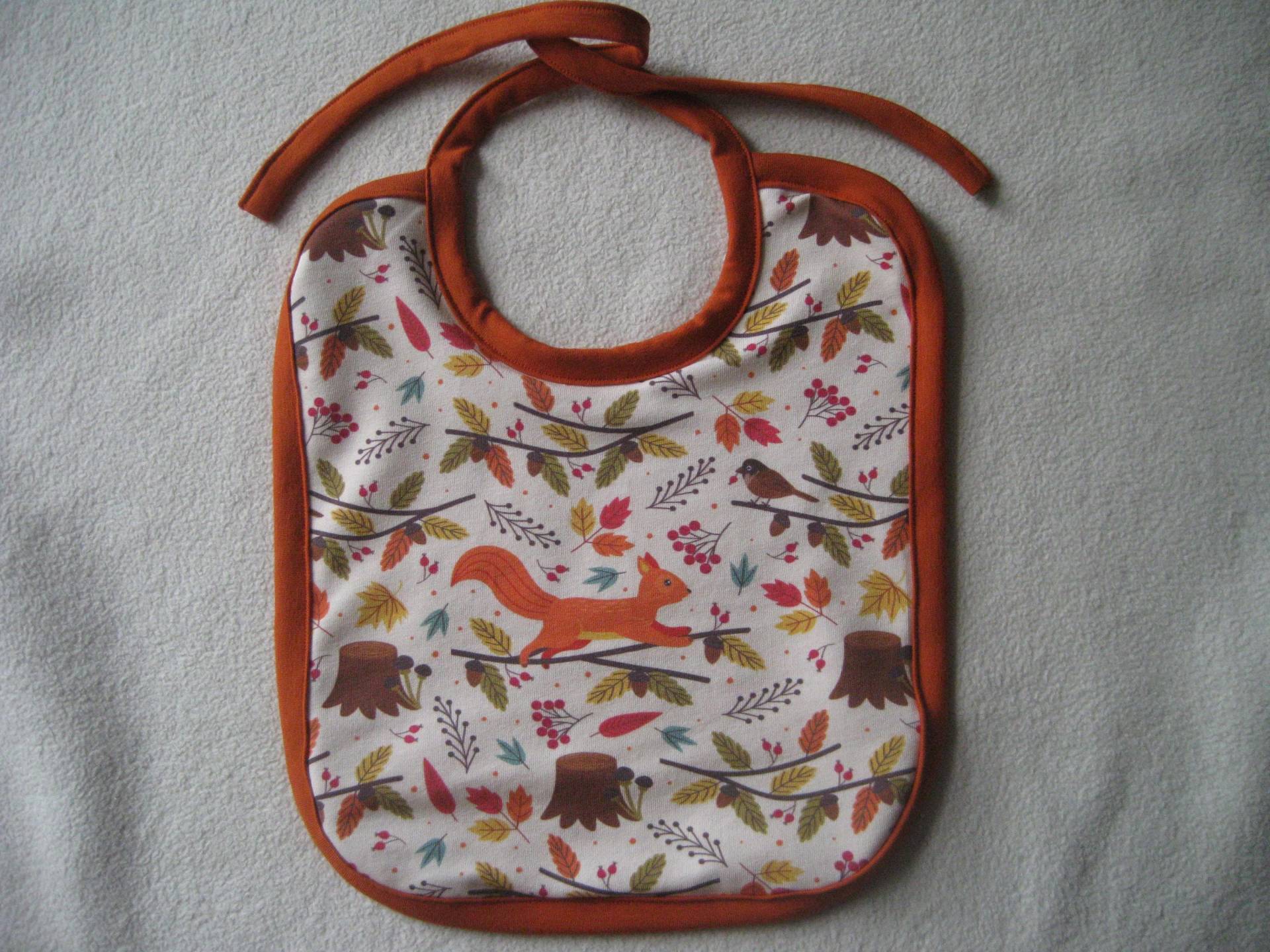 Bio Baby Lätzchen Eichhörnchen, Frottee Rückseite, Latz, Kinder Bio Baby Lätzchen Eichhörnchen, Frottee Rückseite, Latz, Kinder von Etsy - Sembini