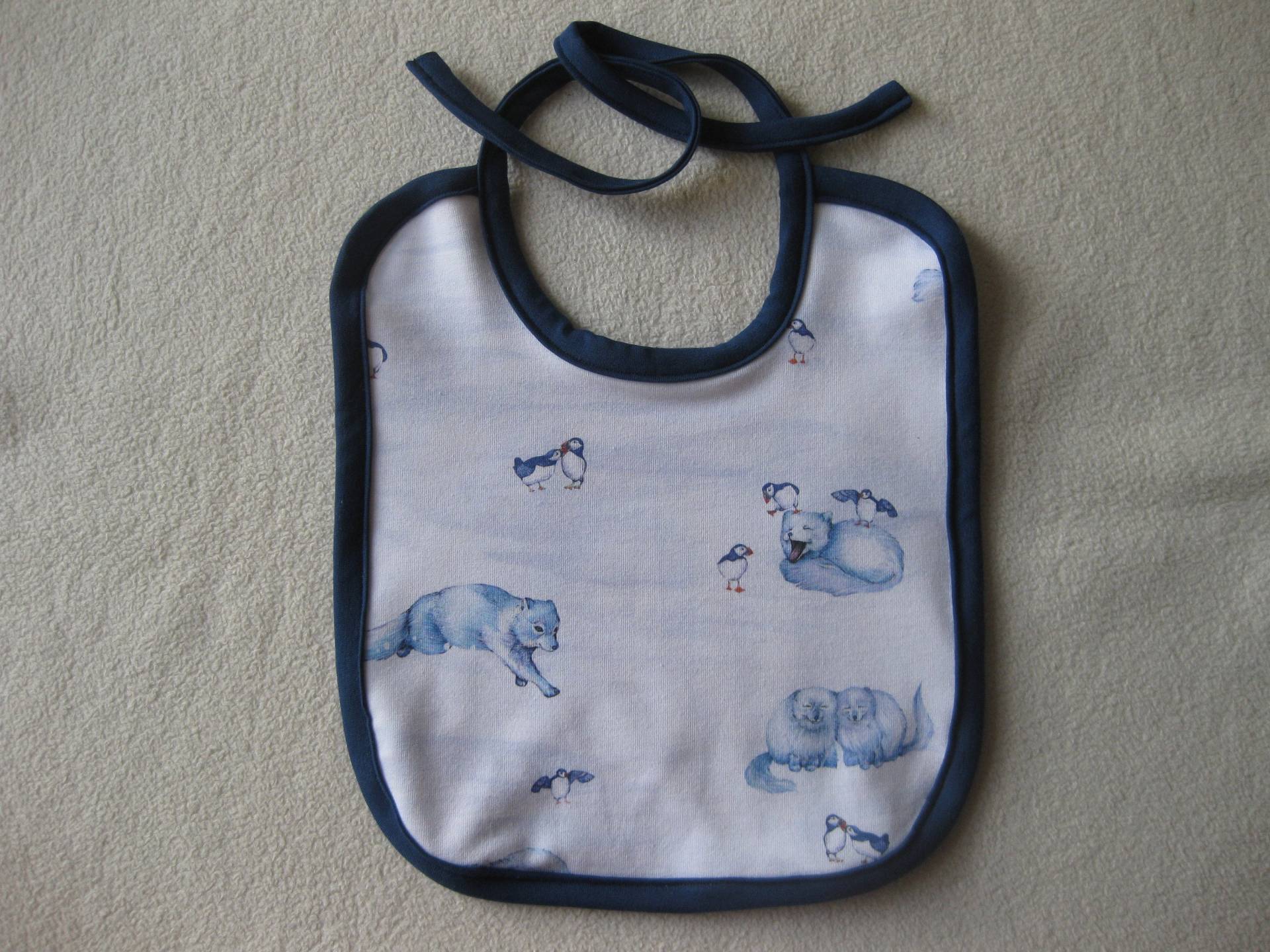 Bio Baby Lätzchen Polarfuchs, Frottee Rückseite, Latz, Kinder Bio Baby Lätzchen Polarfuchs, Frottee Rückseite, Latz, Kinder von Etsy - Sembini