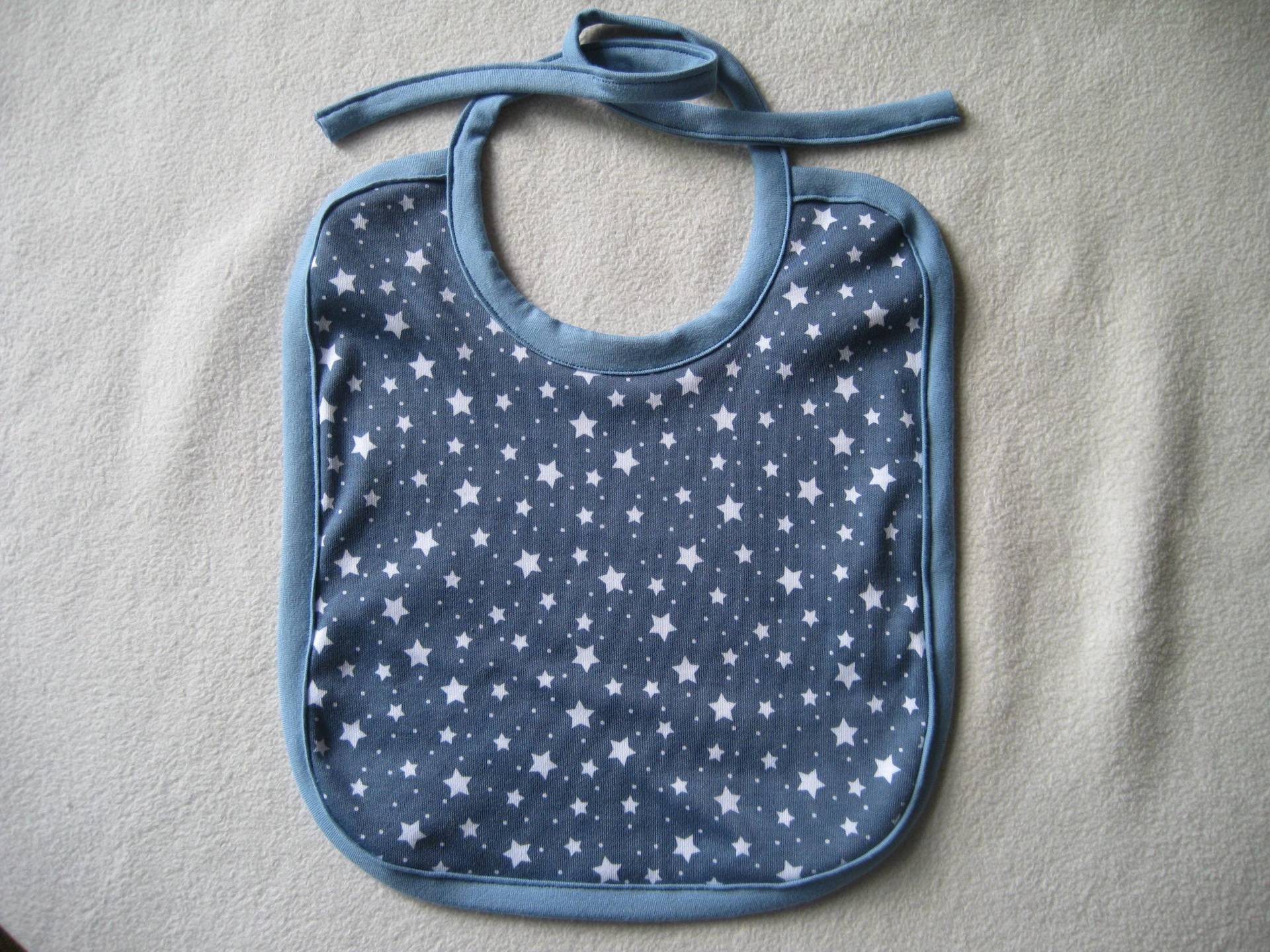 Bio Baby Lätzchen Sterne Blau, Frottee Rückseite, Kinder, Latz Bio Baby Lätzchen Sterne Blau, Frottee Rückseite, Kinder, Latz von Etsy - Sembini