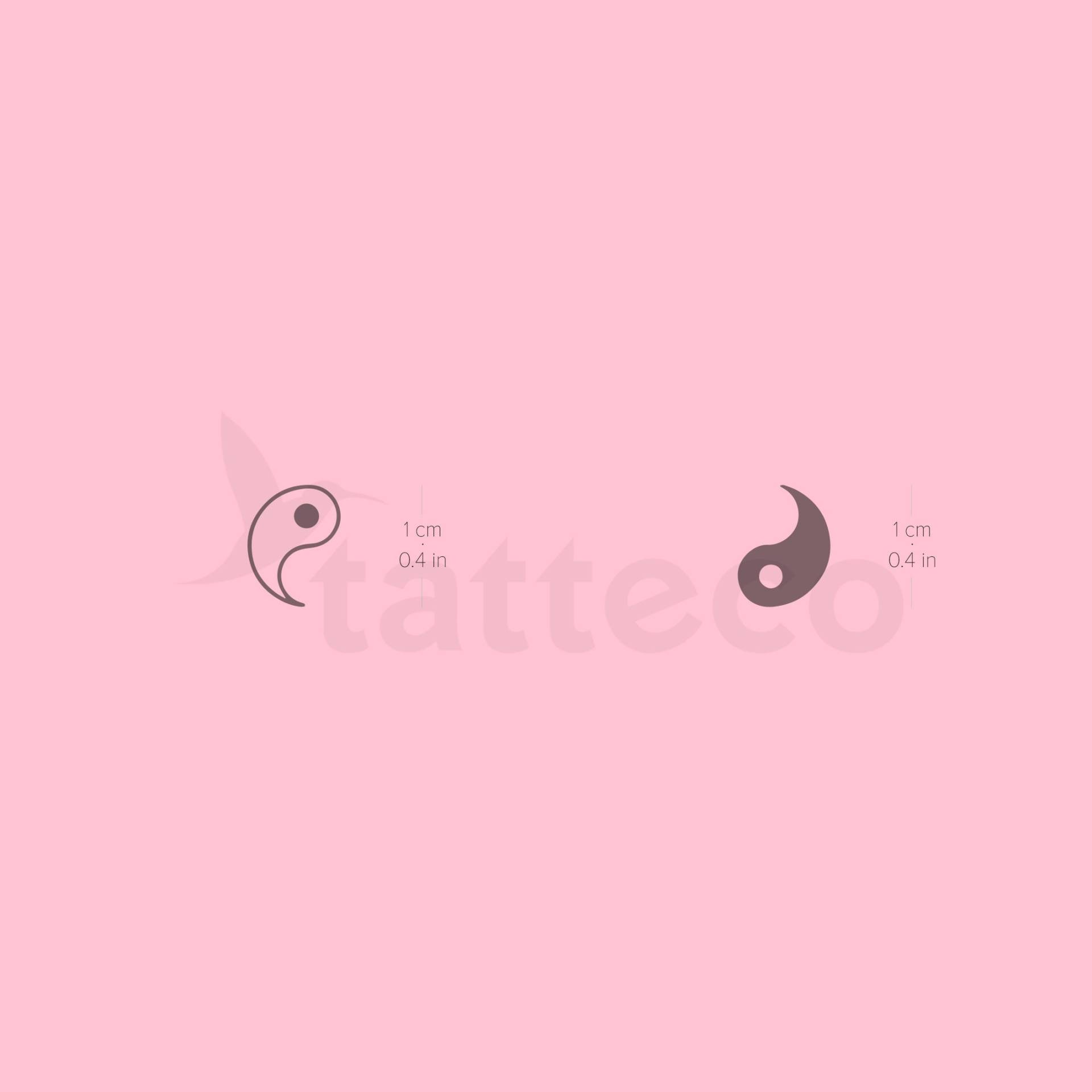 Passendes Yin Yang Semi-Permanent Tattoo | 2Er Set von Etsy - SemiPermanentTattoos