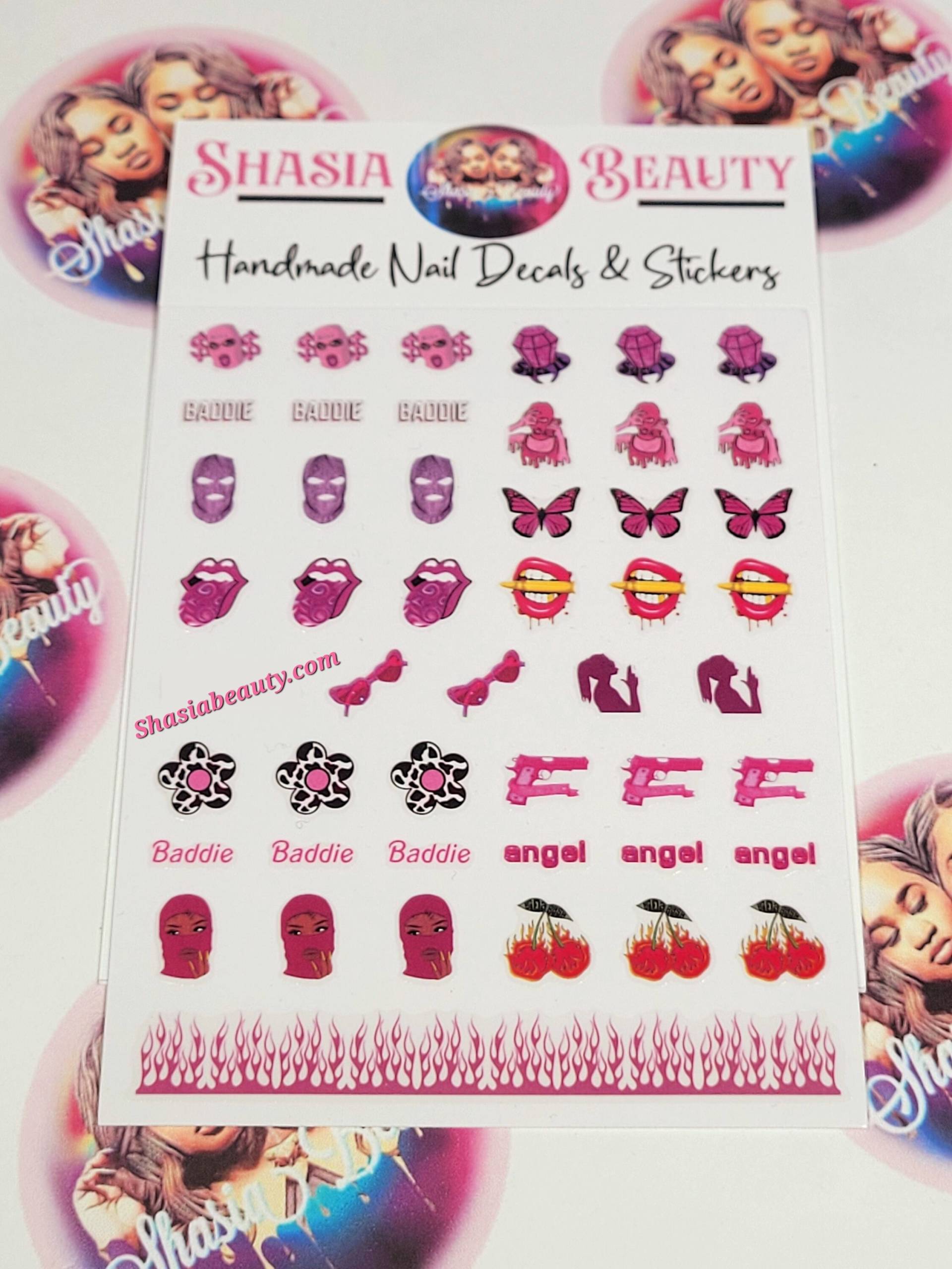 Baddie Aesthetic 1 Nagelsticker Oder Nagelabziehbild-Option von Etsy - ShasiaBeauty