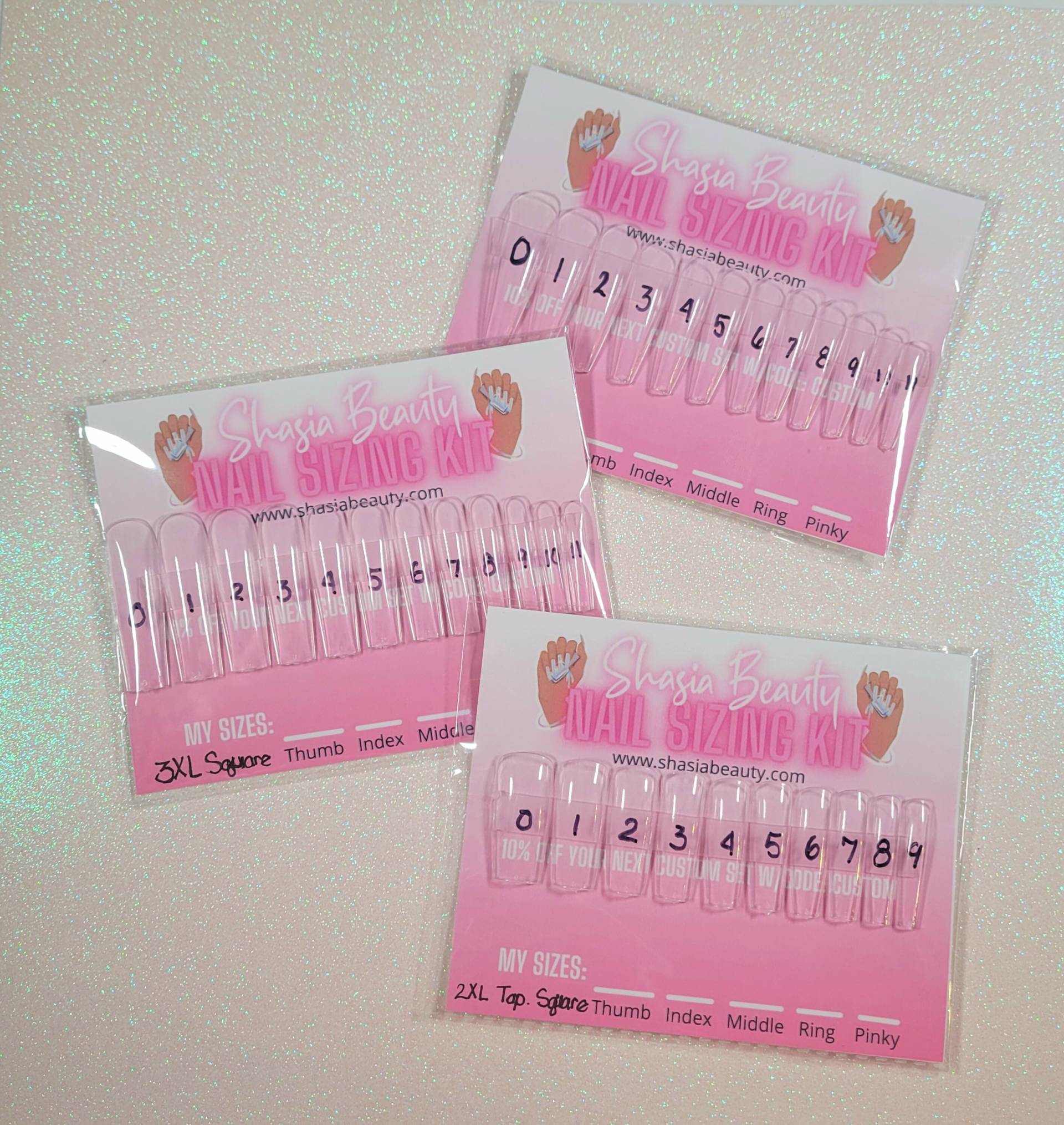 Nagel Sizing Kit |Press On Nails| Weiche Gel Nägel |Diy |Custom Press Nails von Etsy - ShasiaBeauty