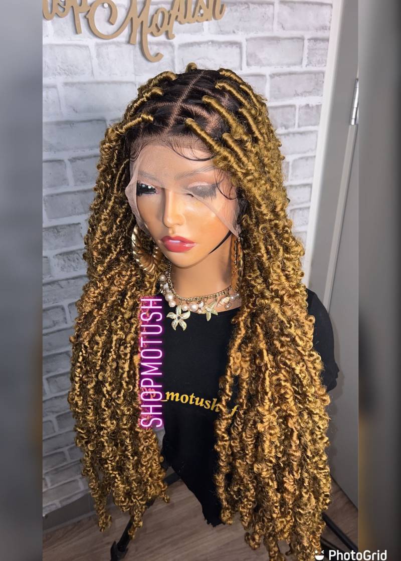 Faux Locs Perücke Großer Teil Handgemachte Für Schwarze Frauen Voller Spitze Box Zopf Cornrows Knotenlose Perücken Fauxlocs Dreadlocks Geflochtene von Etsy - ShopMotushHair