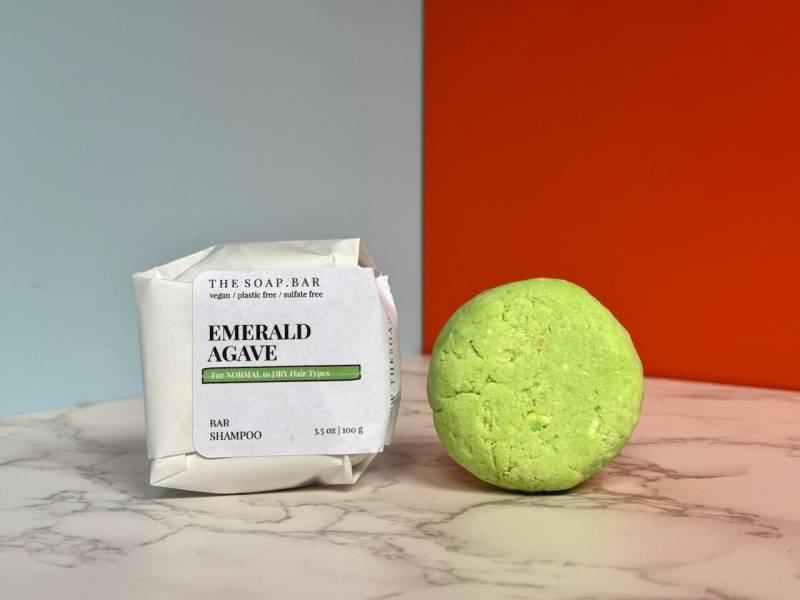 Emerald Agave Shampoo Bar - Veganes Festes Für Trockenes Haar Zero Waste Umweltfreundliches, Plastikfreies Sulfatfrei Sls-Frei von Etsy - ShopTheSoapBar