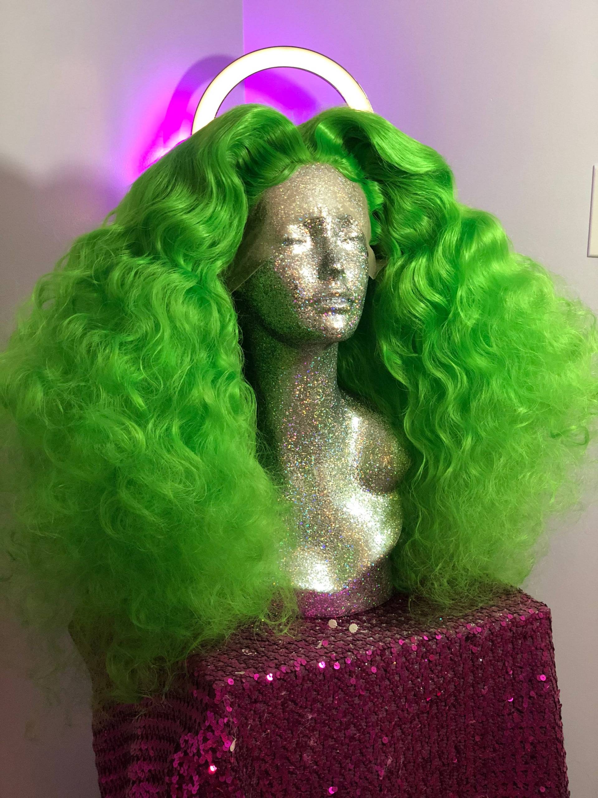 Lucky Green Studio 54 Frizzy Locken von Etsy - Showgirlvanity