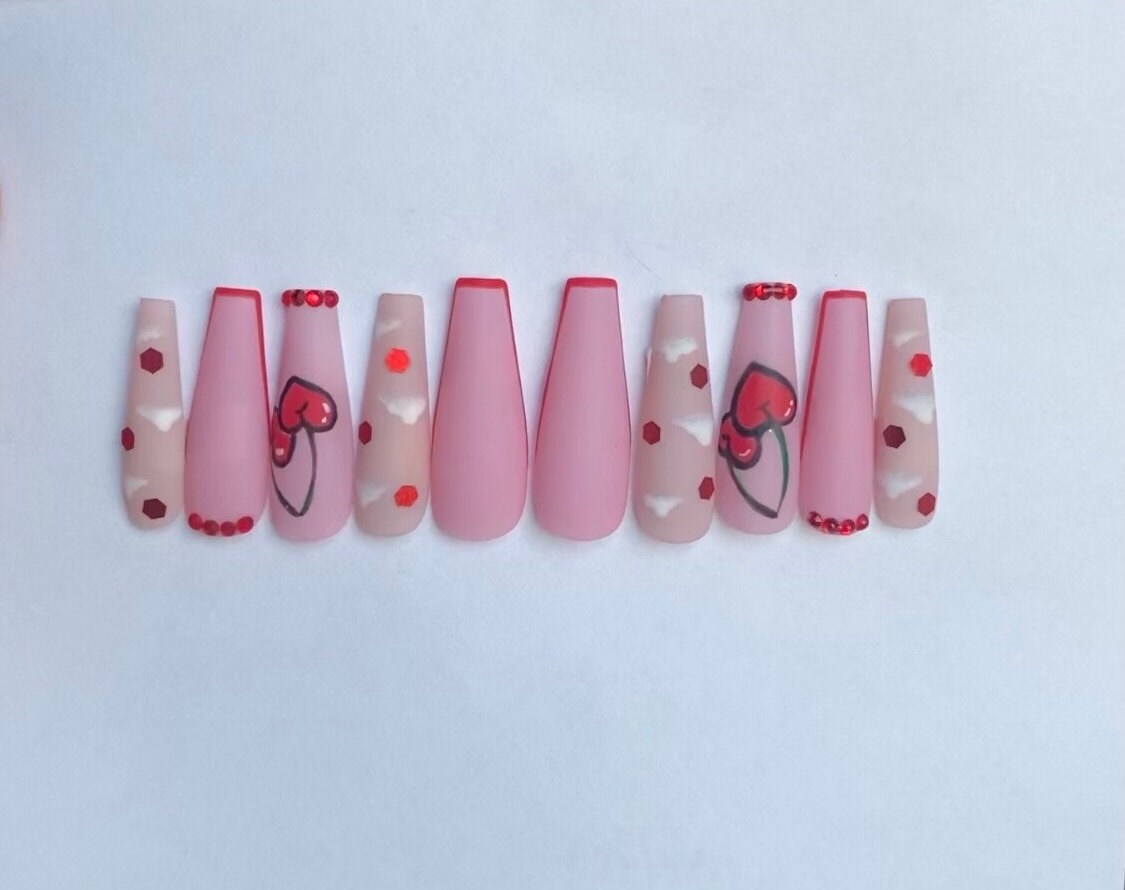 Cherry Press On Nails von Etsy - ShyyLa