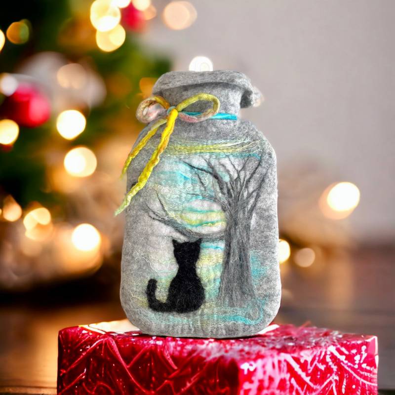 Wärmflasche Katzenkind Im Winter von Etsy - SilviaJacobyWirth