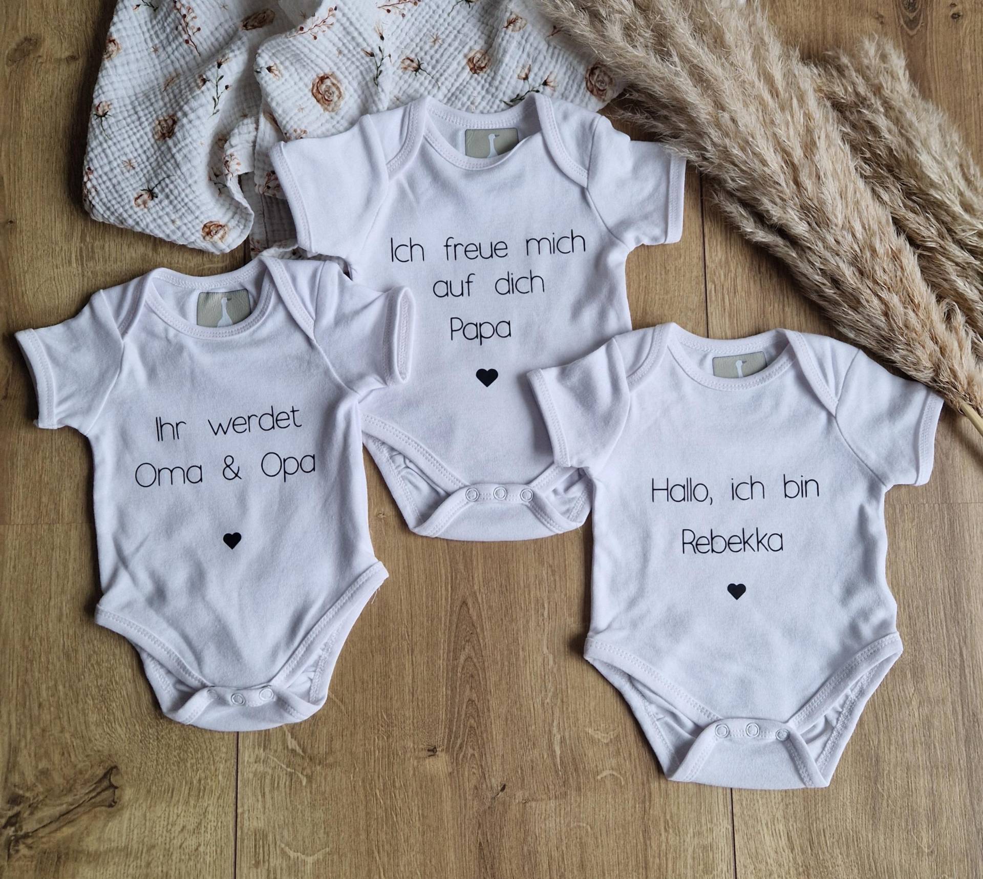 Baby Body Kurzarm Personalisiert, Schwangerschaftsverkündung, Babygeschenk, Geburtsgeschenk von Etsy - Simiifein