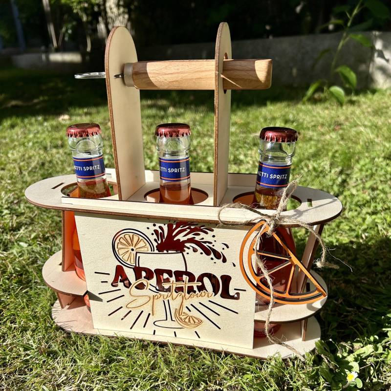 Aperol Spritz Getränkehalter Für 3 Kleine Aperol-Flaschen/Spritztour Geschenk Geburtstag Freundin von Etsy - Simoneys