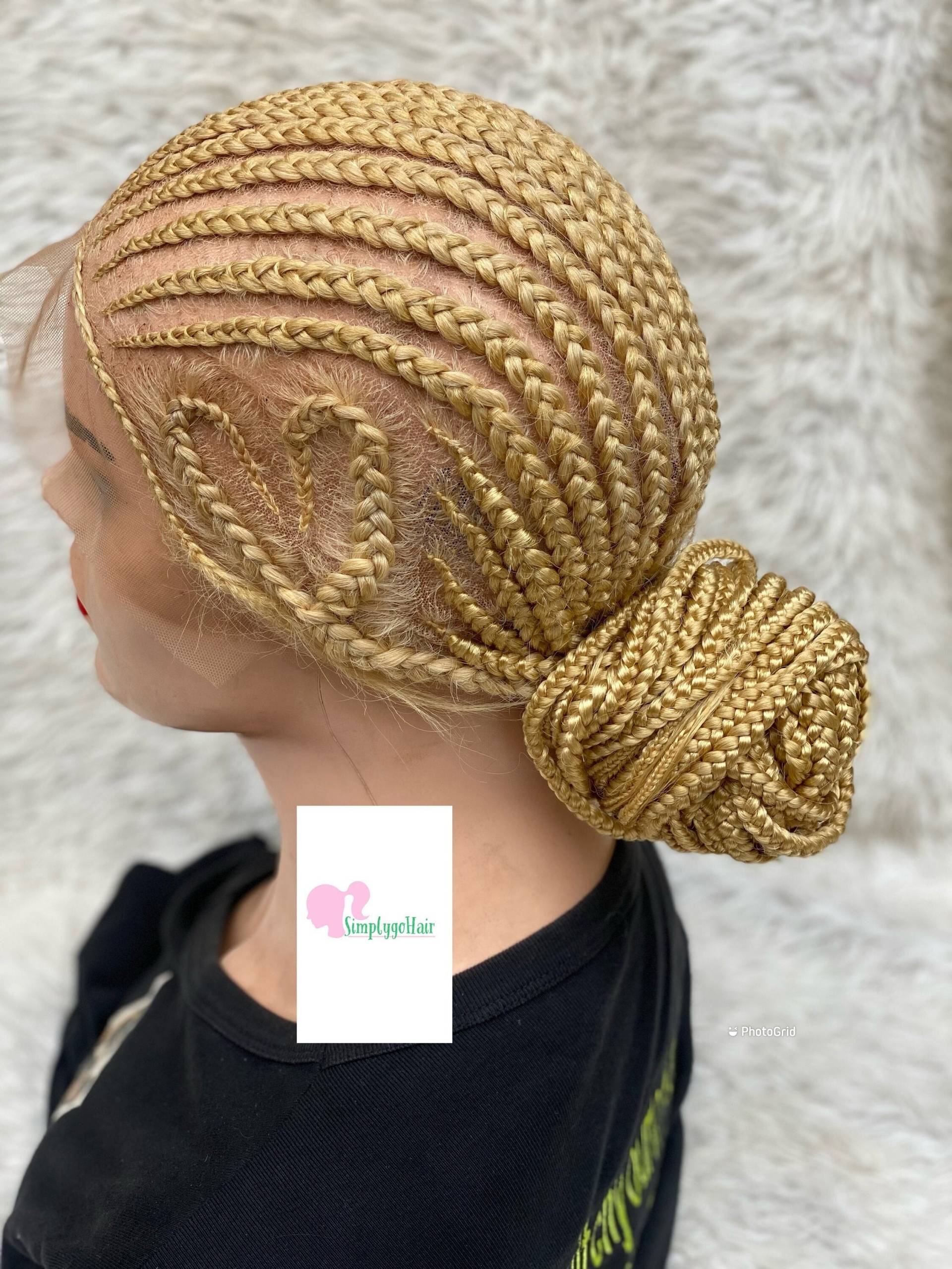 Menschliche Haarbasis Full Lace Cornrow Perücke Magatte von Etsy - Simplygohair123