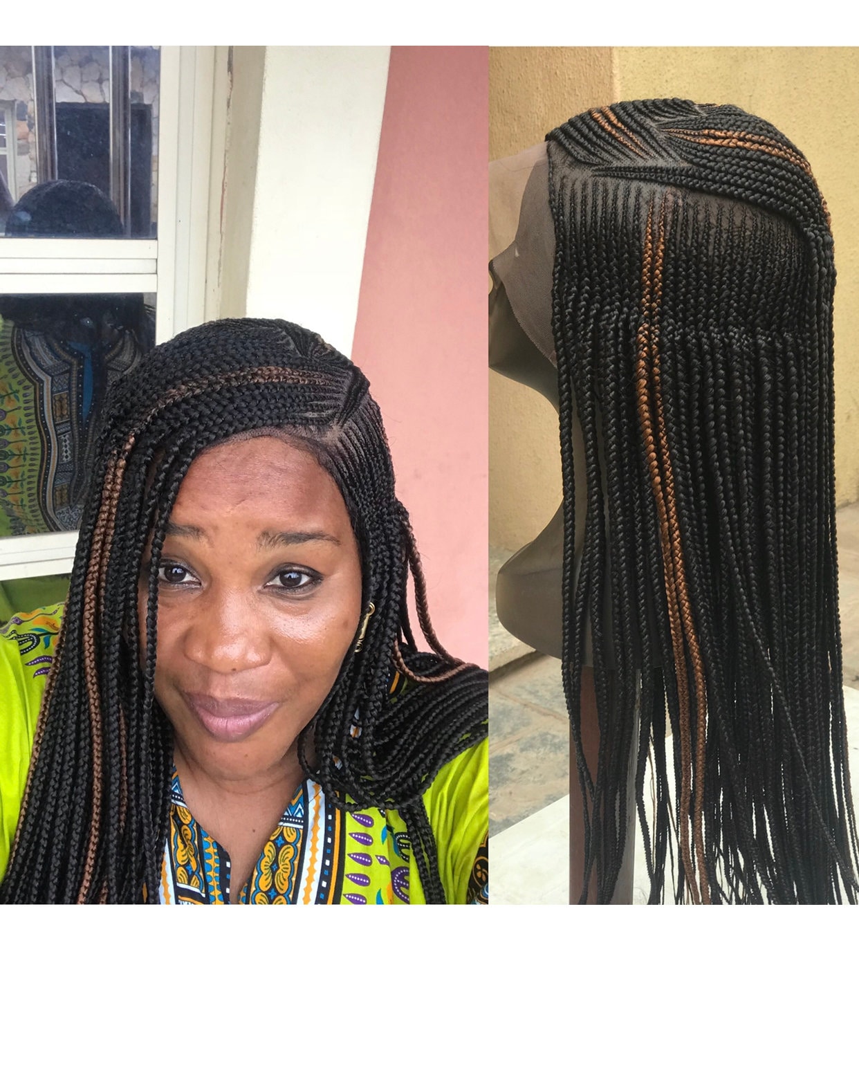 Volle Spitze Echthaar Basiert Cornrow Perücke von Etsy - Simplygohair123