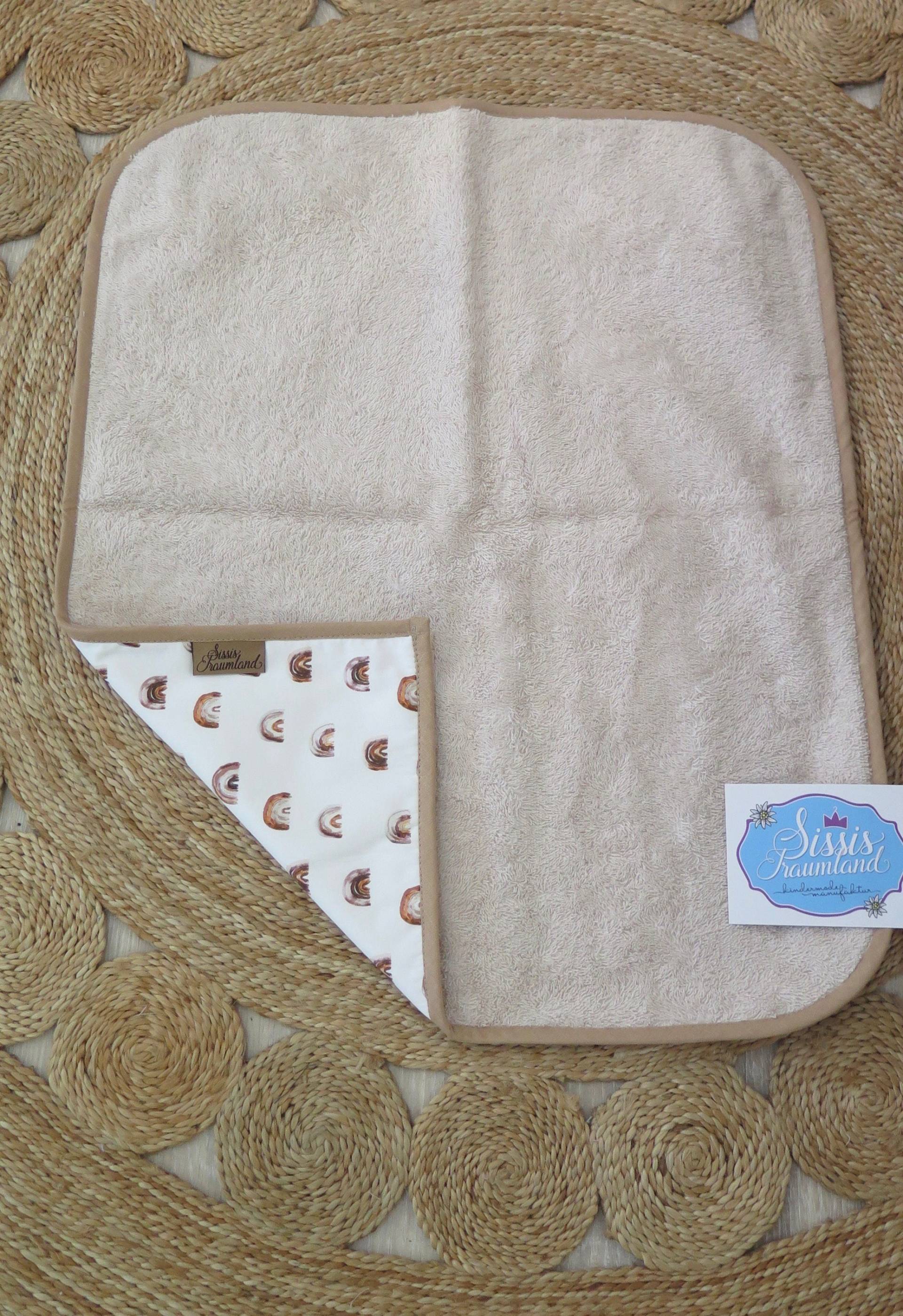 Wasserdichte Wickelauflage Bow Braun Frottee Beige von Etsy - SissisTraumland