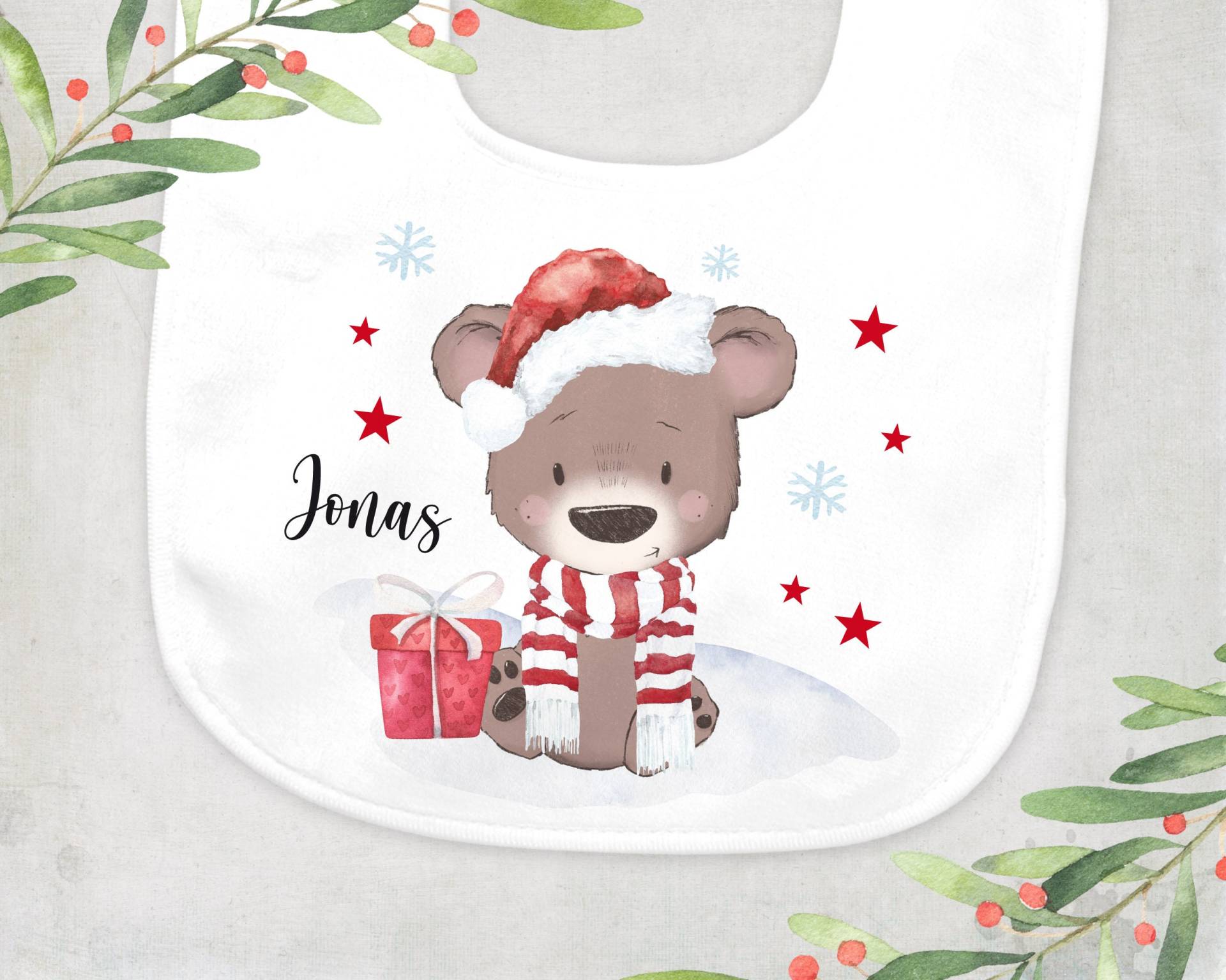 Lätzchen Weihnachten Personalisiert Mit Name, Mein Erstes Weihnachten, Weihnachtsgeschenk Baby von Etsy - SmallTreasuresDE