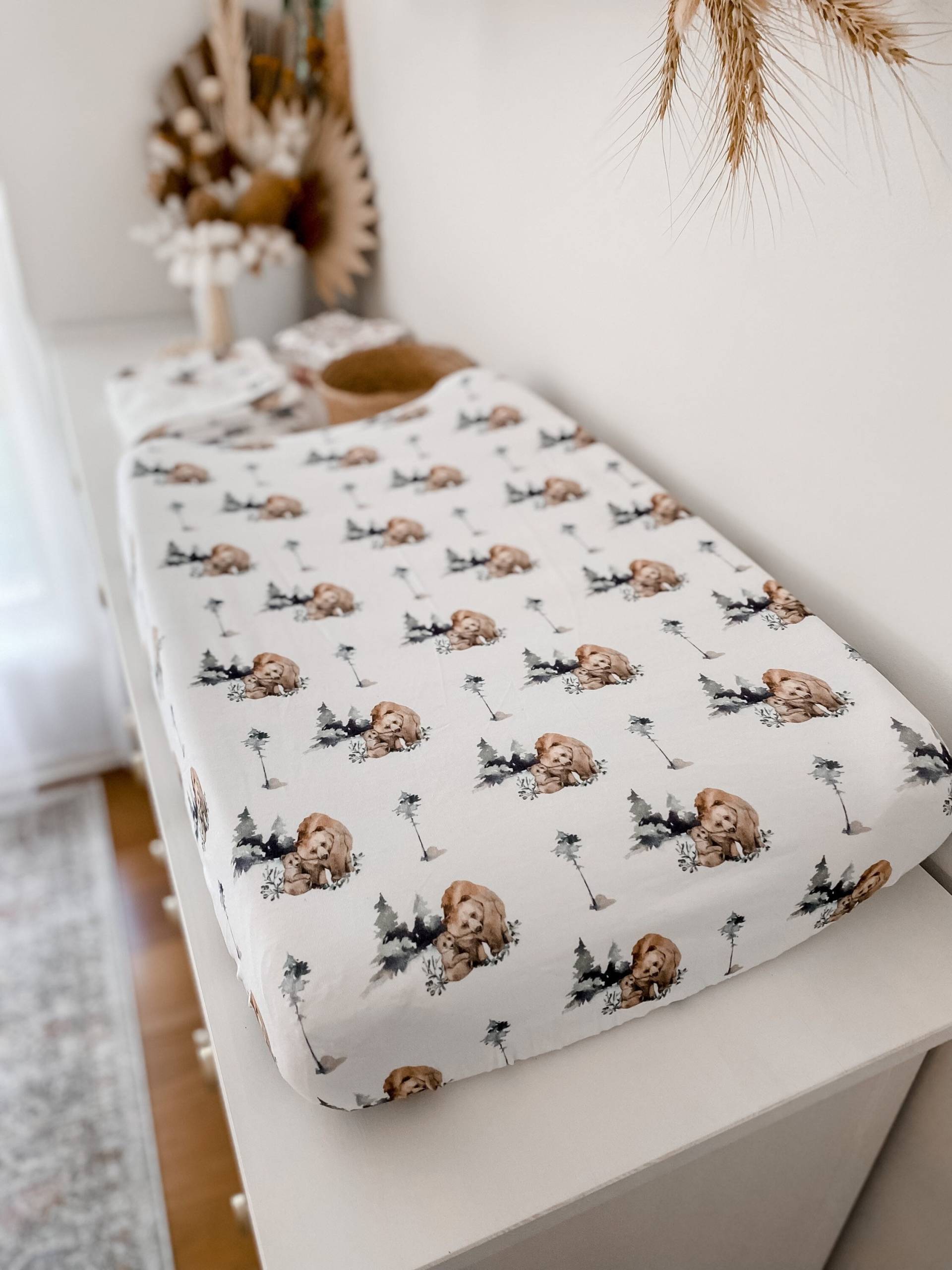 Grizzly Bär Stubenwagen | Wechselkissen-Bezug Jungen Kinderzimmer Baby Wald Bettwäsche Nursery Design Mehrzweck von Etsy - SnugglyJacks