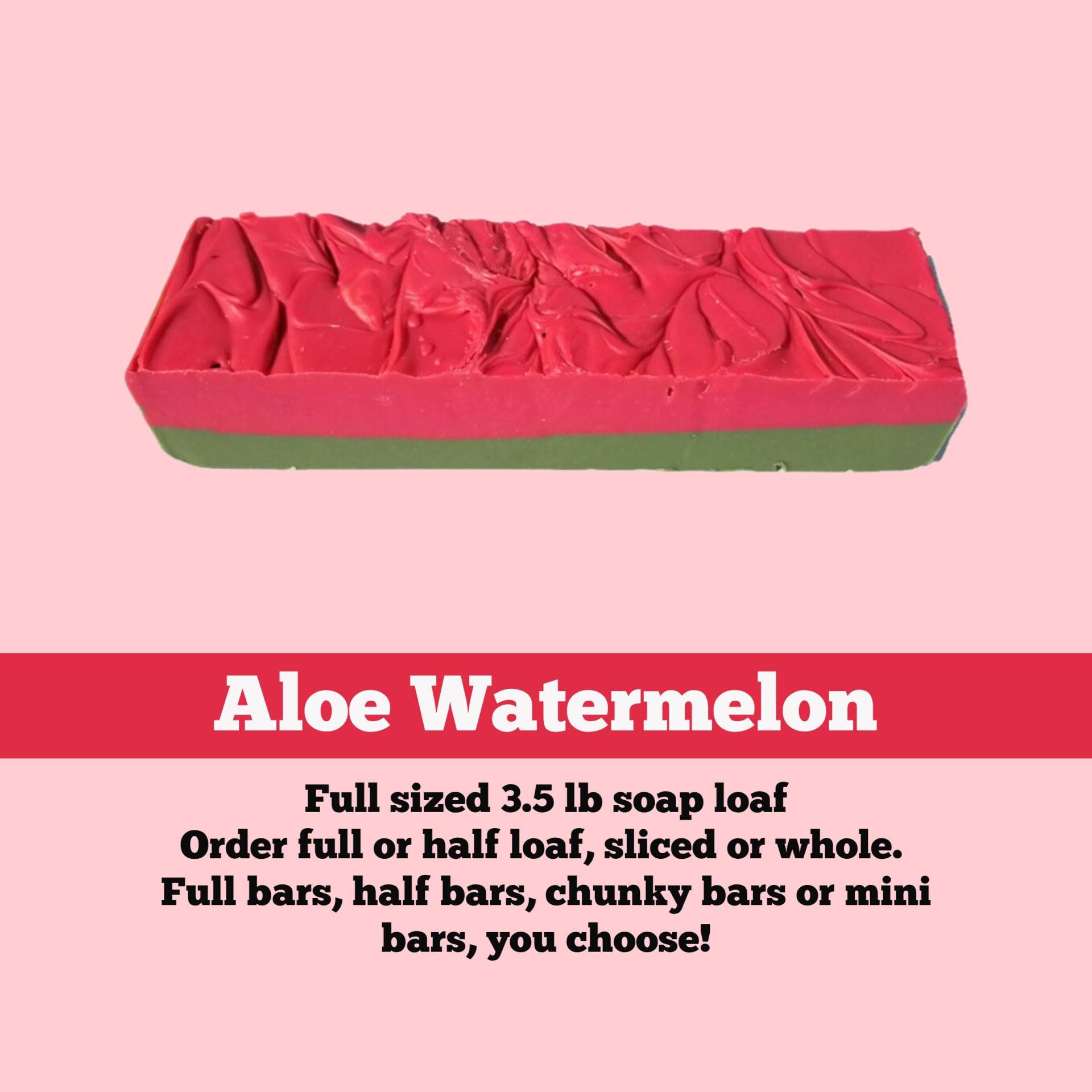 Seife 3, 5 Pfund Aloe Wassermelonen Seife Laib, Großhandel Seife, Vegan Kalt Verarbeitete Naturseife, Weihnachtsgeschenk, Kostenloser Versand von Etsy - SoapLoaves