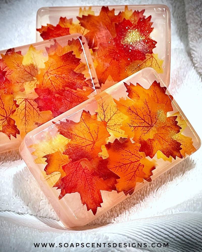 Herbst Blätter Große Handgemachte Seifen | Einzigartige Geschenke Luxuriöse Seifenstangen Weihnachtsgeschenke Für Herbstliebhaber Schön von Etsy - SoapScentsDesigns