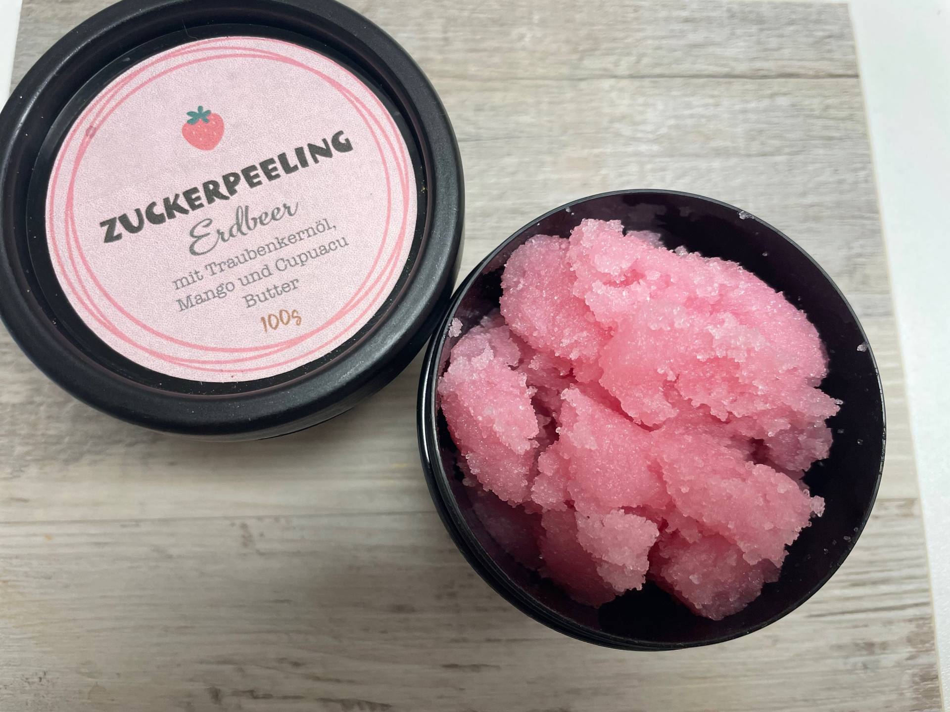 Zuckerpeeling Erdbeere -strawberry - Soapisch Sugar Peeling von Etsy - Soapisch