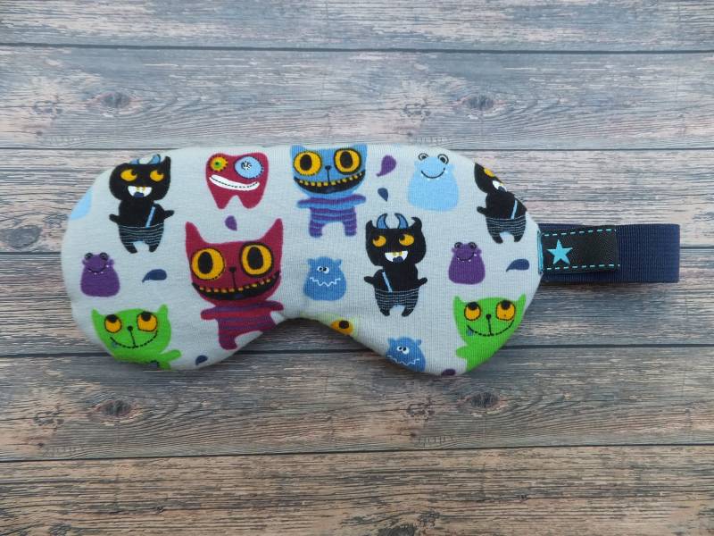 Gesichtsmaske Für Kinder, Schlafmaske Baumwollstoff, Schlaf Brille Monster, Augenmaske von Etsy - Sofeinsein