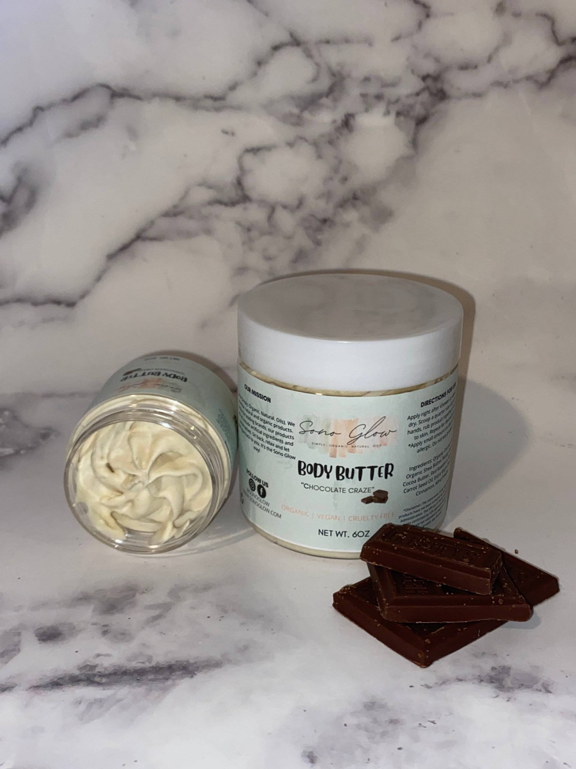 Schokoladen Craze Body Butter | Bio Körperbutter, Feuchtigkeitsspender Für Ekzeme & Körper Geschenke von Etsy - SonoGlow