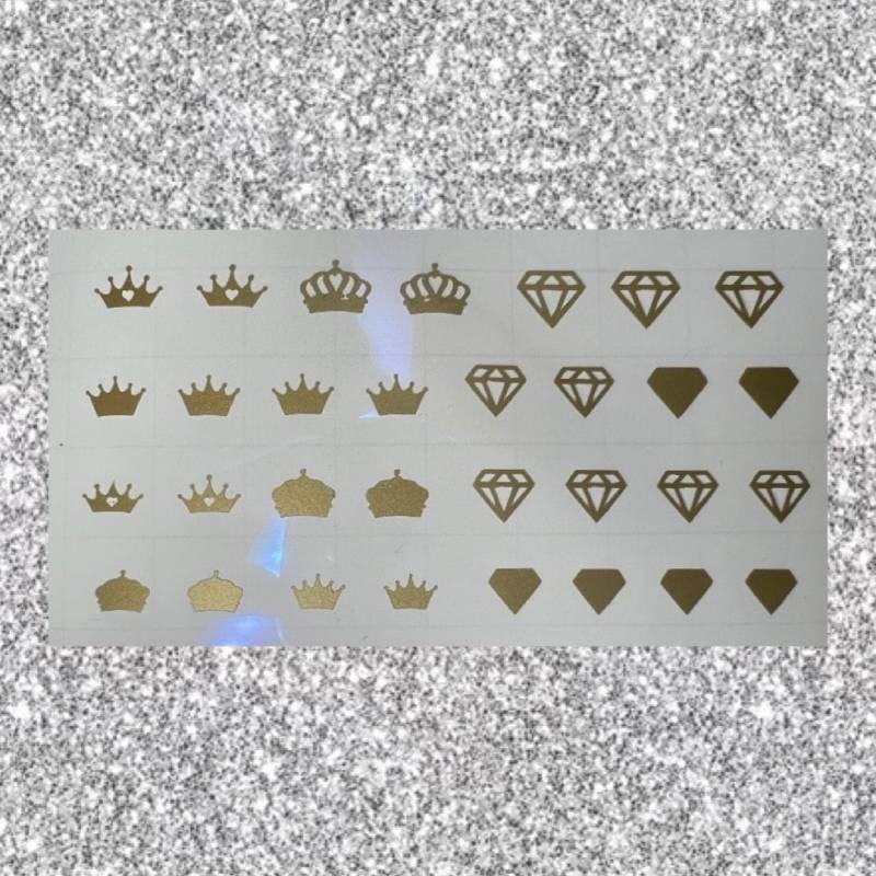 Diamanten Und Lizenzgebühren Kronen Nail Art Sticker Abziehbild von Etsy - PressOnNailsByJodie