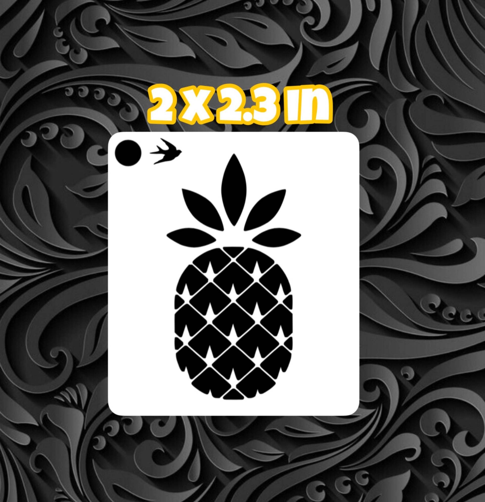 Ananas Gesicht Malerei Schablone Ananas Gesicht Malerei Schablone von Etsy - SparrowStencilSupply