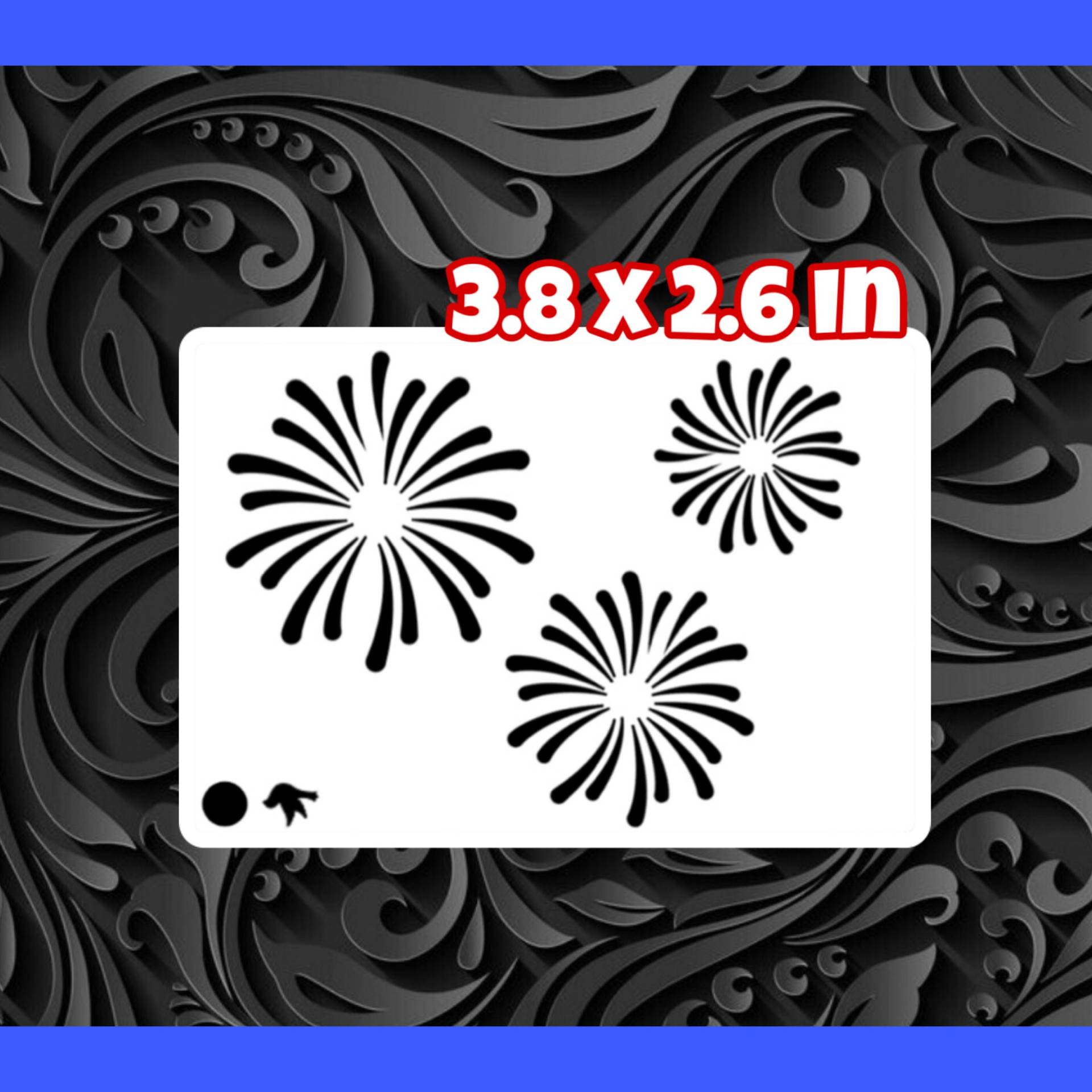 Feuerwerk Gesichtsbemalung Schablone Feuerwerk Gesichtsbemalung Schablone von Etsy - SparrowStencilSupply