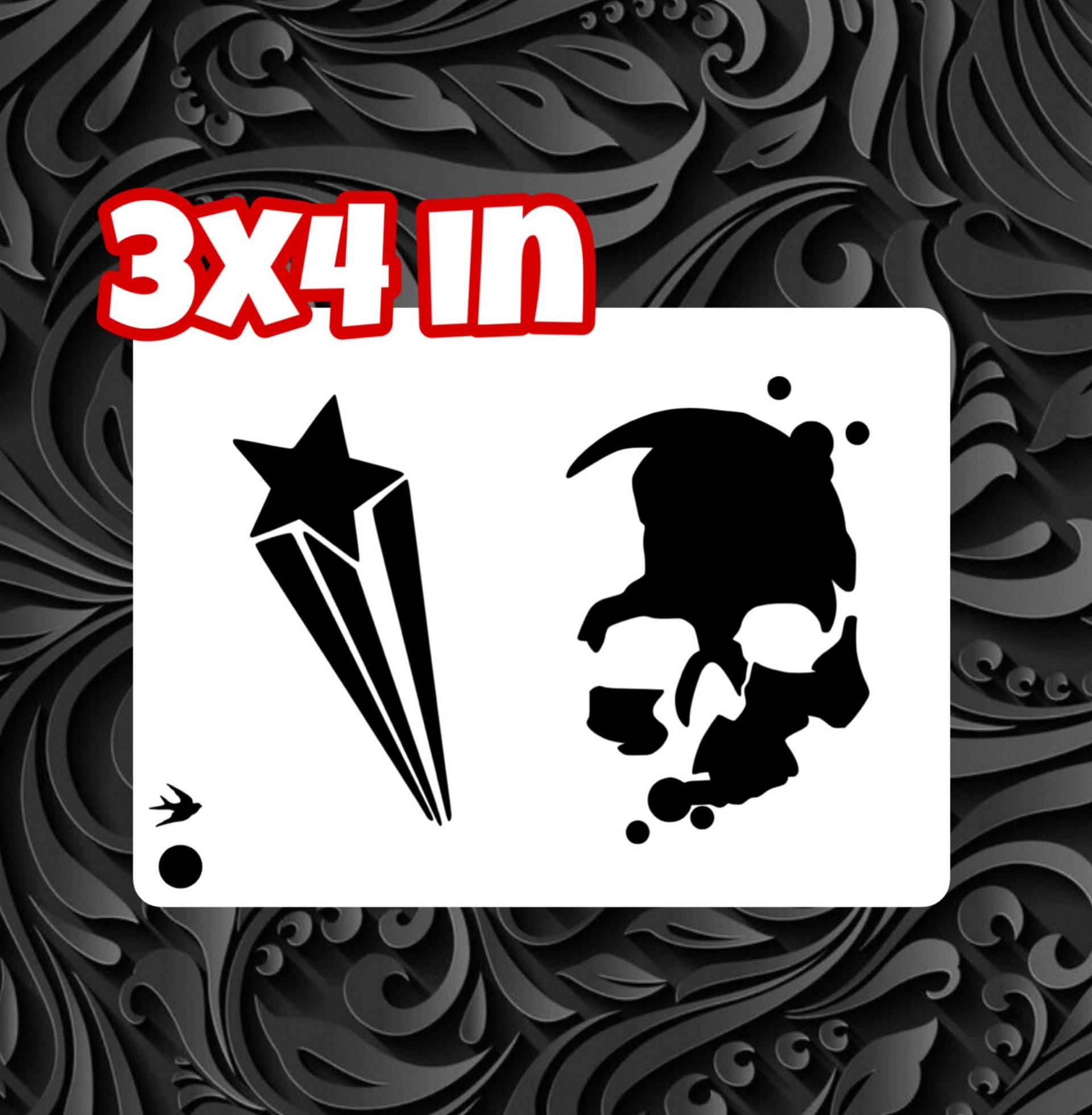 Graffiti Schädel/stern-Gesicht Malerei Schablone Graffiti Schädel/stern-Gesicht Malerei Schablone von Etsy - SparrowStencilSupply