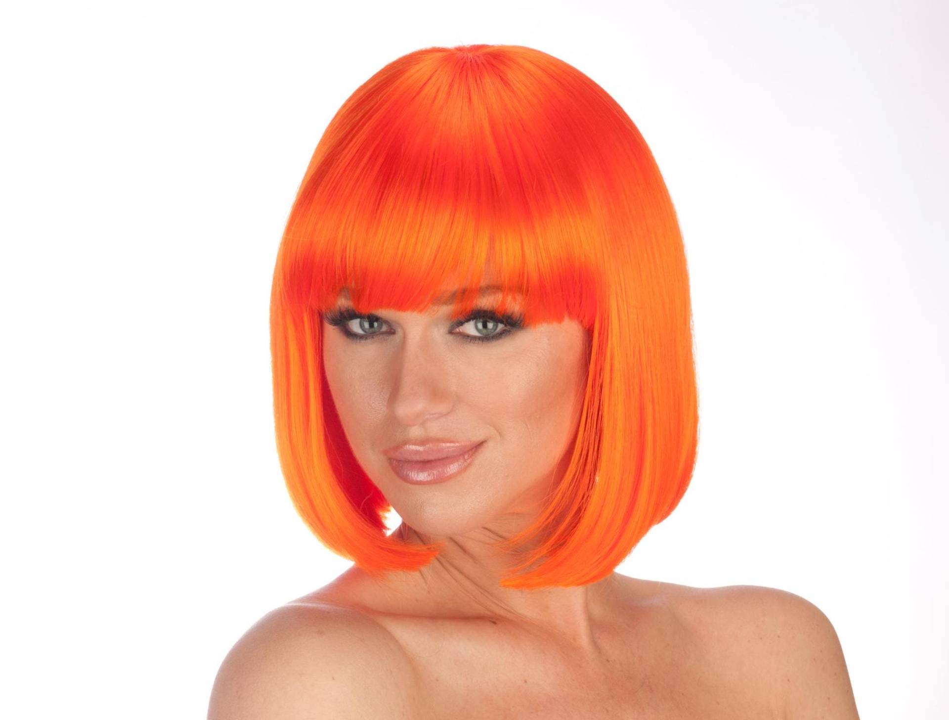 Spirit Sports Fan Perücken - Fußball Orange Bob Perücke von Etsy - SpiritWigs