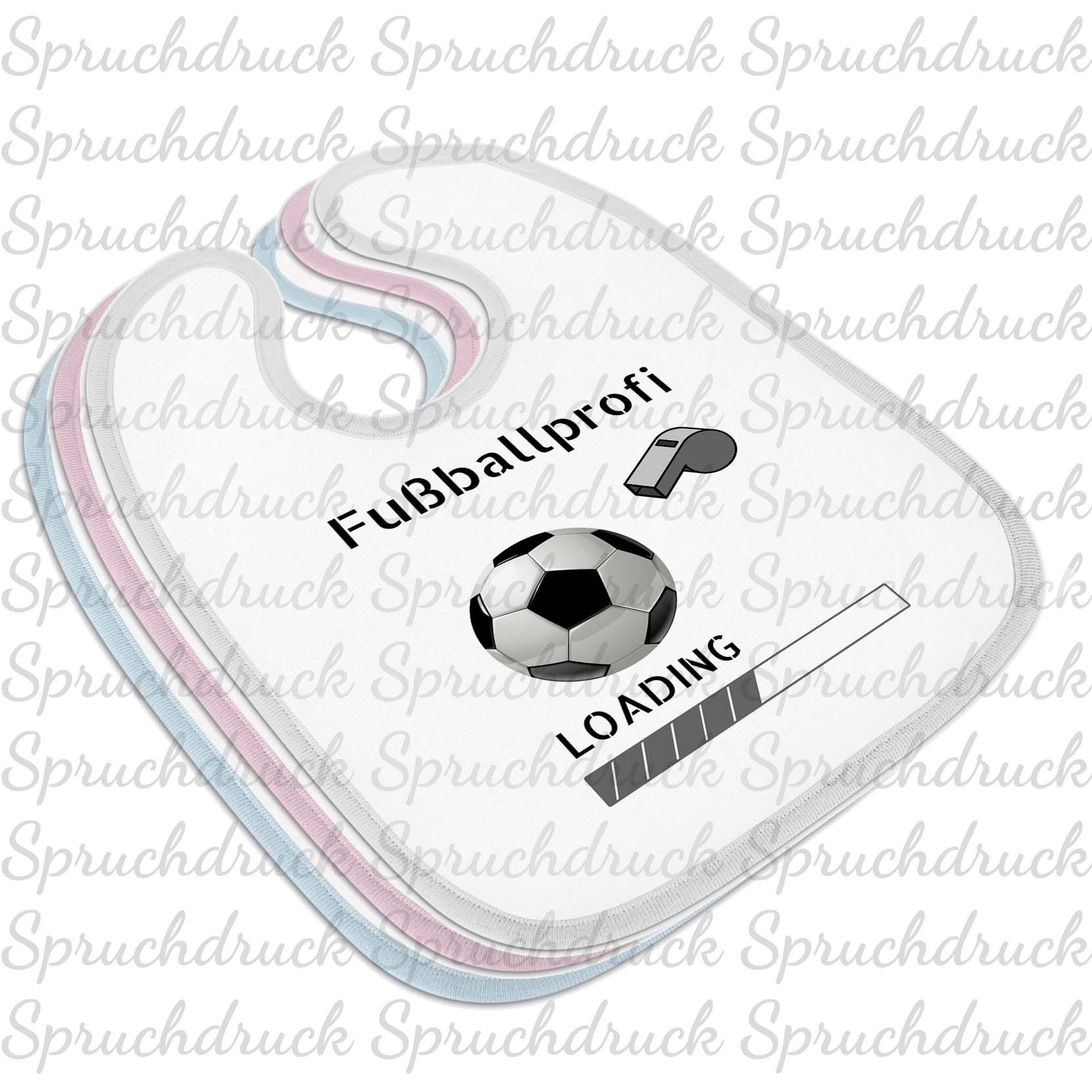 Babylätzchen Fußballprofi Loading Blau Weiss Rosa Latz von Etsy - Spruchdruck