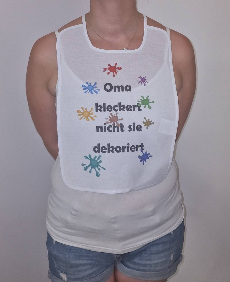 Oma Kleckert Nicht Sie Dekoriert Scherz-Latz Erwachsene Senioren Schlabberlatz Lätzchen Barterl Hangerl Pichel Schlabberlätzchen von Etsy - Spruchdruck