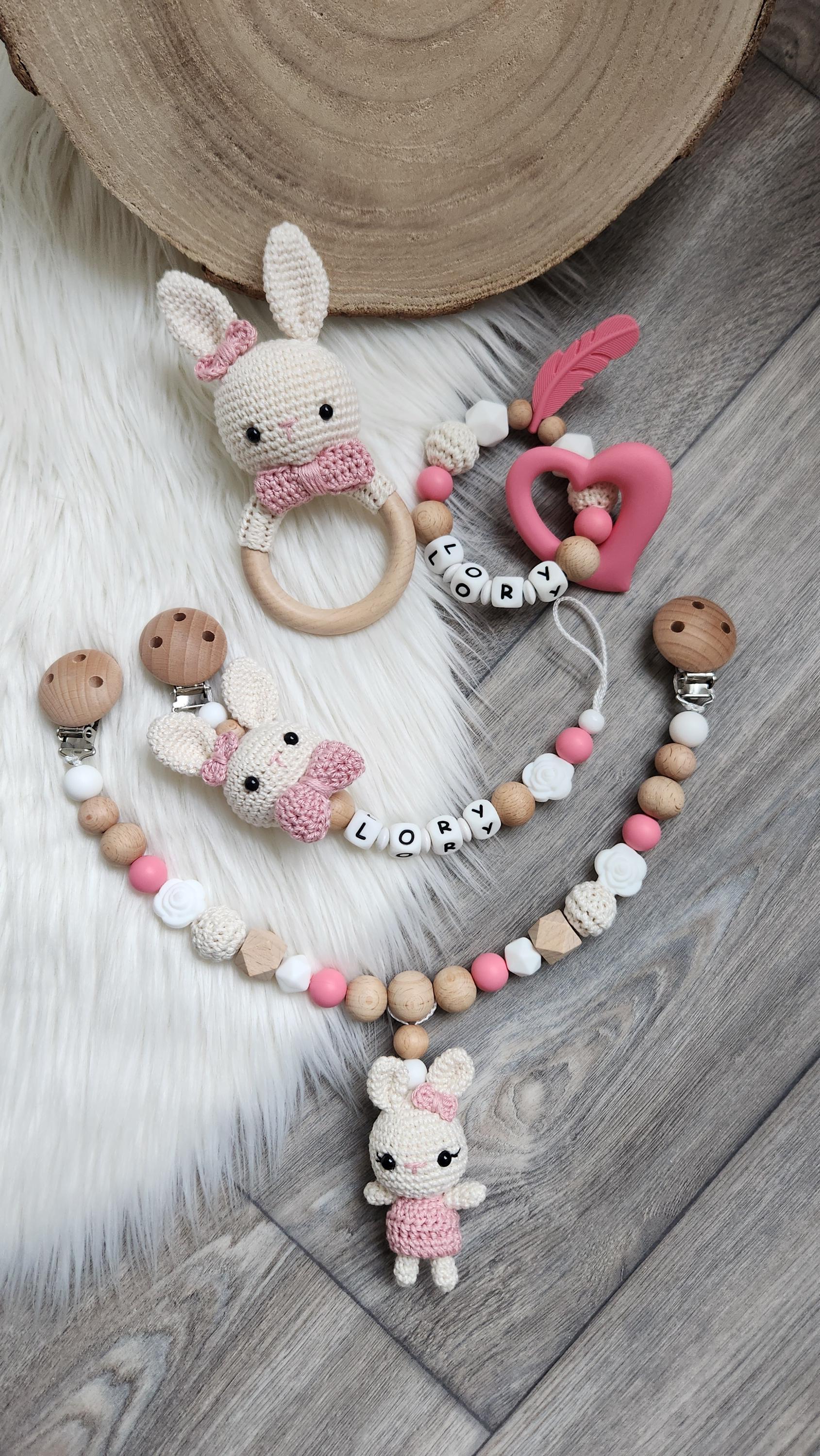 Schnullerkette Mit Namen Hase von Etsy - StaysisShnullerkette