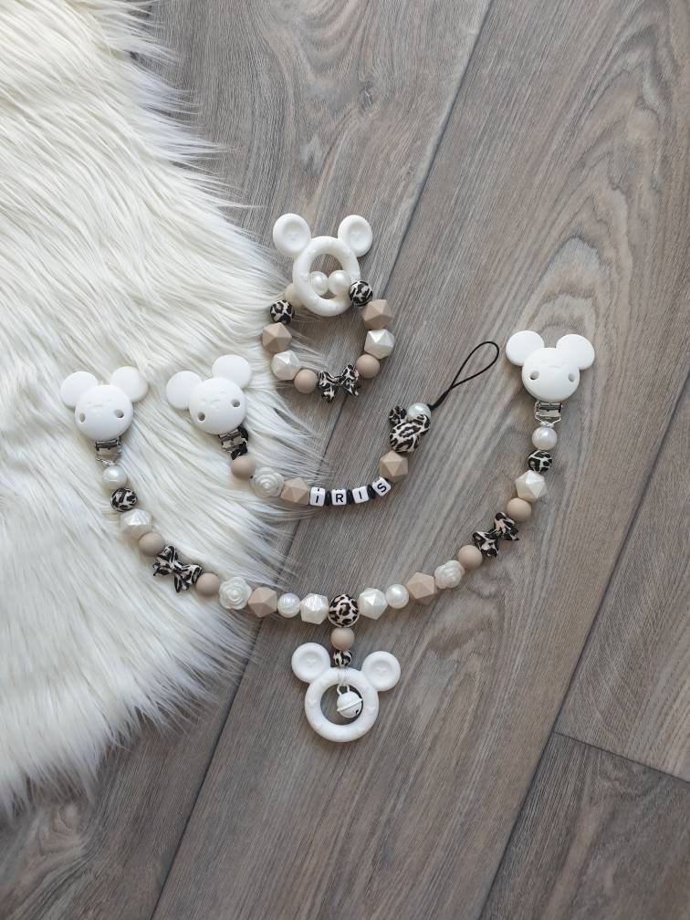 Schnullerkette Set Mit Namen Leo Mickey Maus Kinderwagenkette Greifling Geschenk Mädchen Micky Maus Geburtstag Schnullerkette Set Mit Namen Leo Mickey Maus Kinderwagenkette Greifling Geschenk Mädchen Micky Maus Geburtstag von Etsy - StaysisShnullerkette