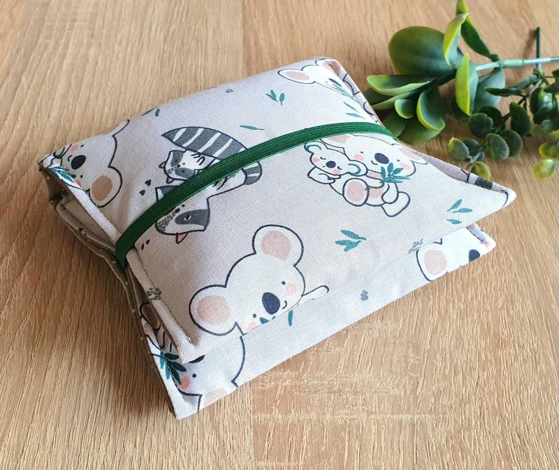 Bindentäschchen, Bindentasche, Bindenetui Koala & Waschbär von Etsy - Steffbags