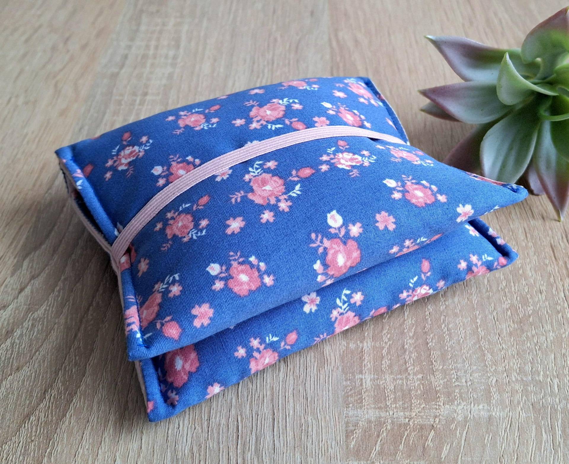 Bindentäschchen, Bindentasche, Bindenetui Pink Mini Flowers von Etsy - Steffbags