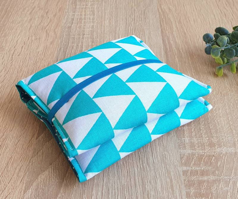 Bindentäschchen, Bindentasche, Bindenetui Triangle Petrol von Etsy - Steffbags