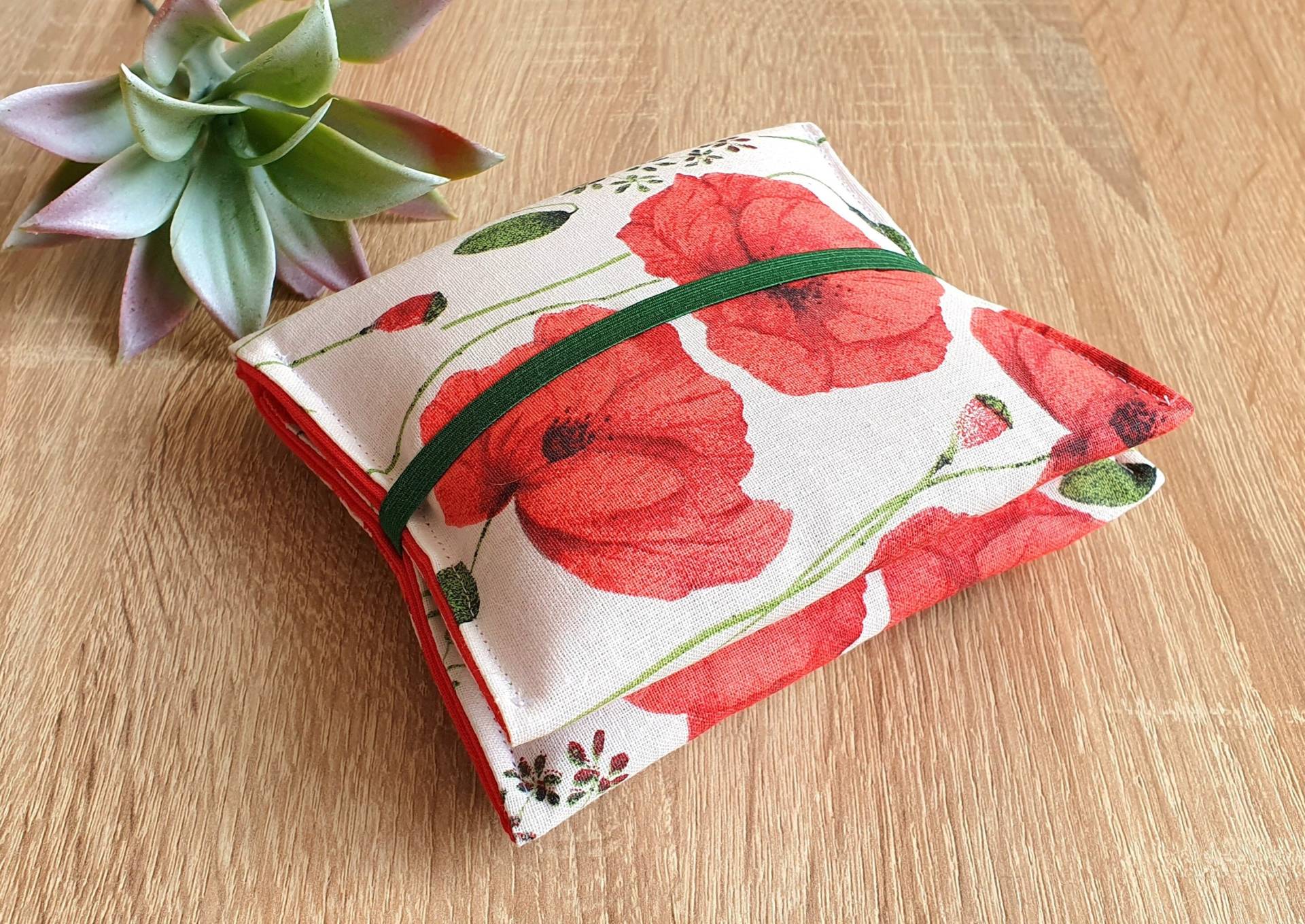 Bindentäschchen Mit Mohnblumen, Bindentasche Blumen, Bindenetui Mohnblume von Etsy - Steffbags