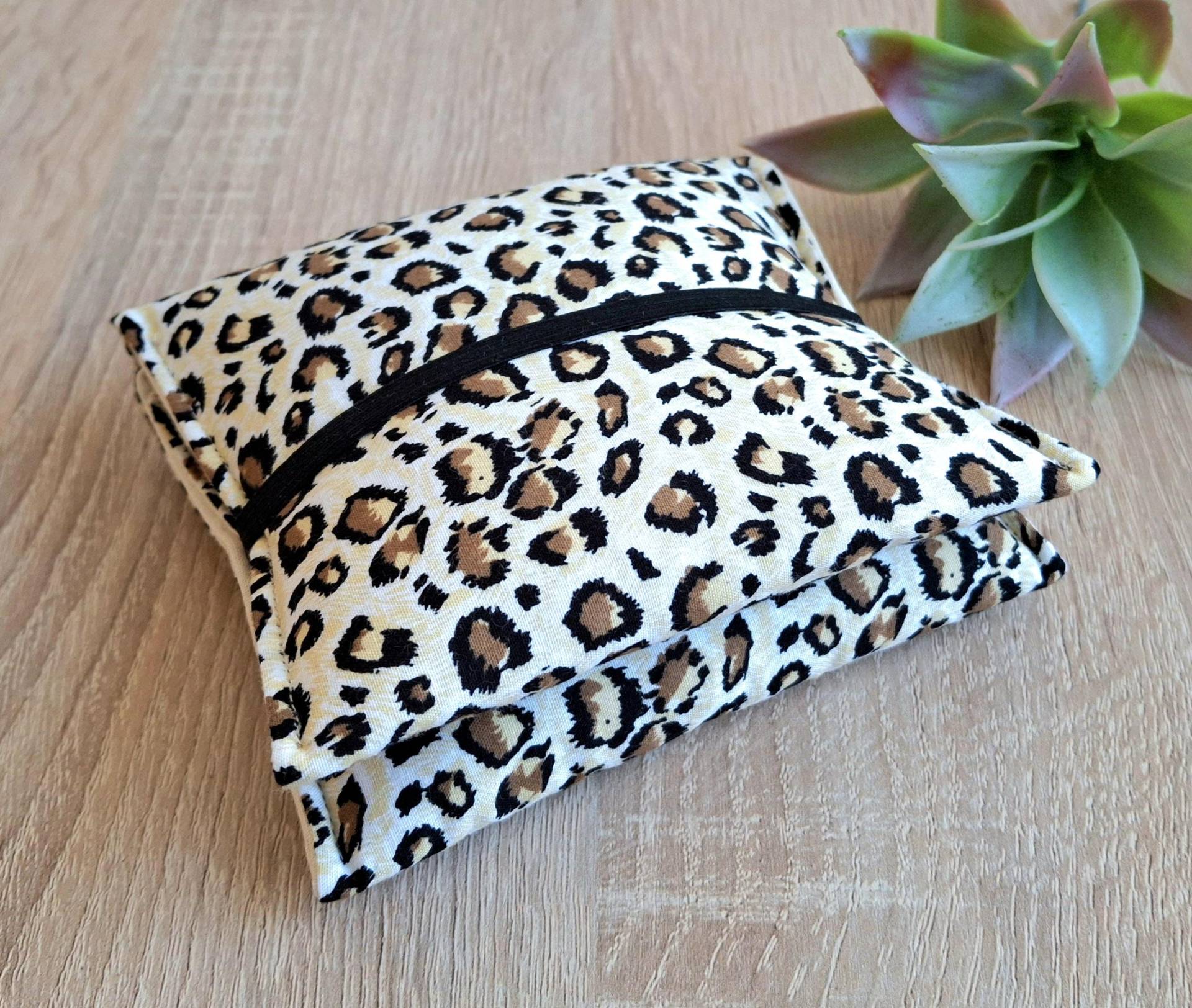 Bindentasche, Bindentäschchen, Bindenetui Leo Leopard Braun von Etsy - Steffbags