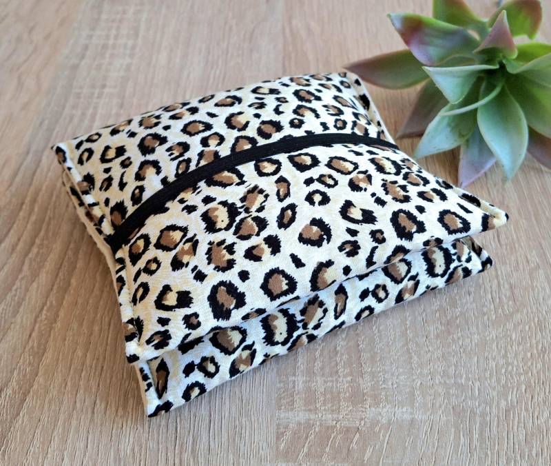 Bindentasche, Bindentäschchen, Bindenetui Leo Leopard Braun von Etsy - Steffbags