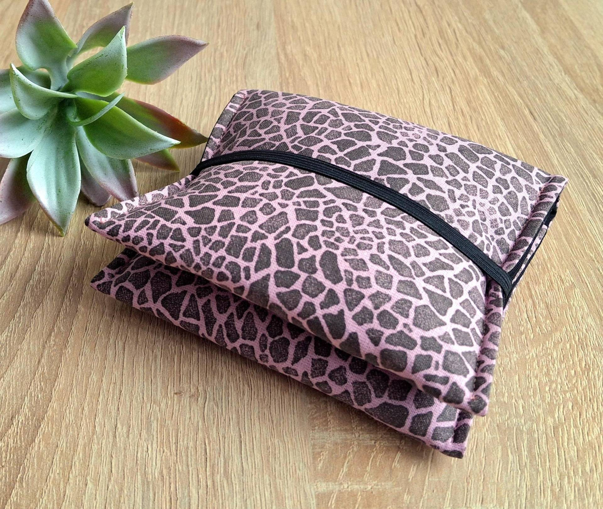 Bindentasche, Bindentäschchen, Bindenetui Pink Leopard von Etsy - Steffbags