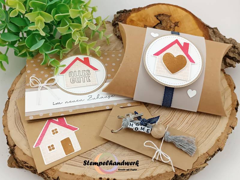 Kleines Geschenkset "Home" Mit Schlüsselanhänger von Etsy - Stempelhandwerk