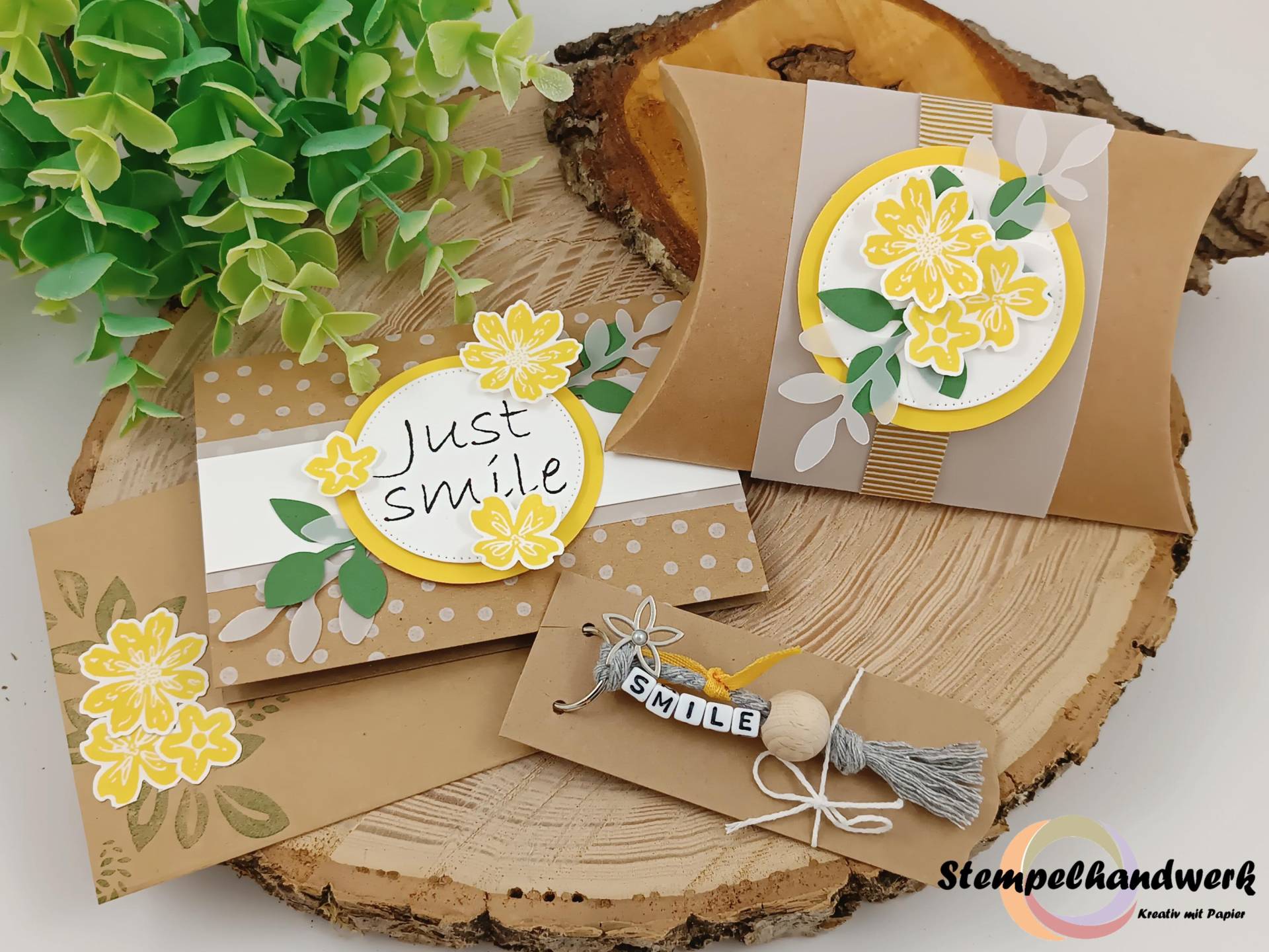 Kleines Geschenkset "Smile" Mit Schlüsselanhänger von Etsy - Stempelhandwerk