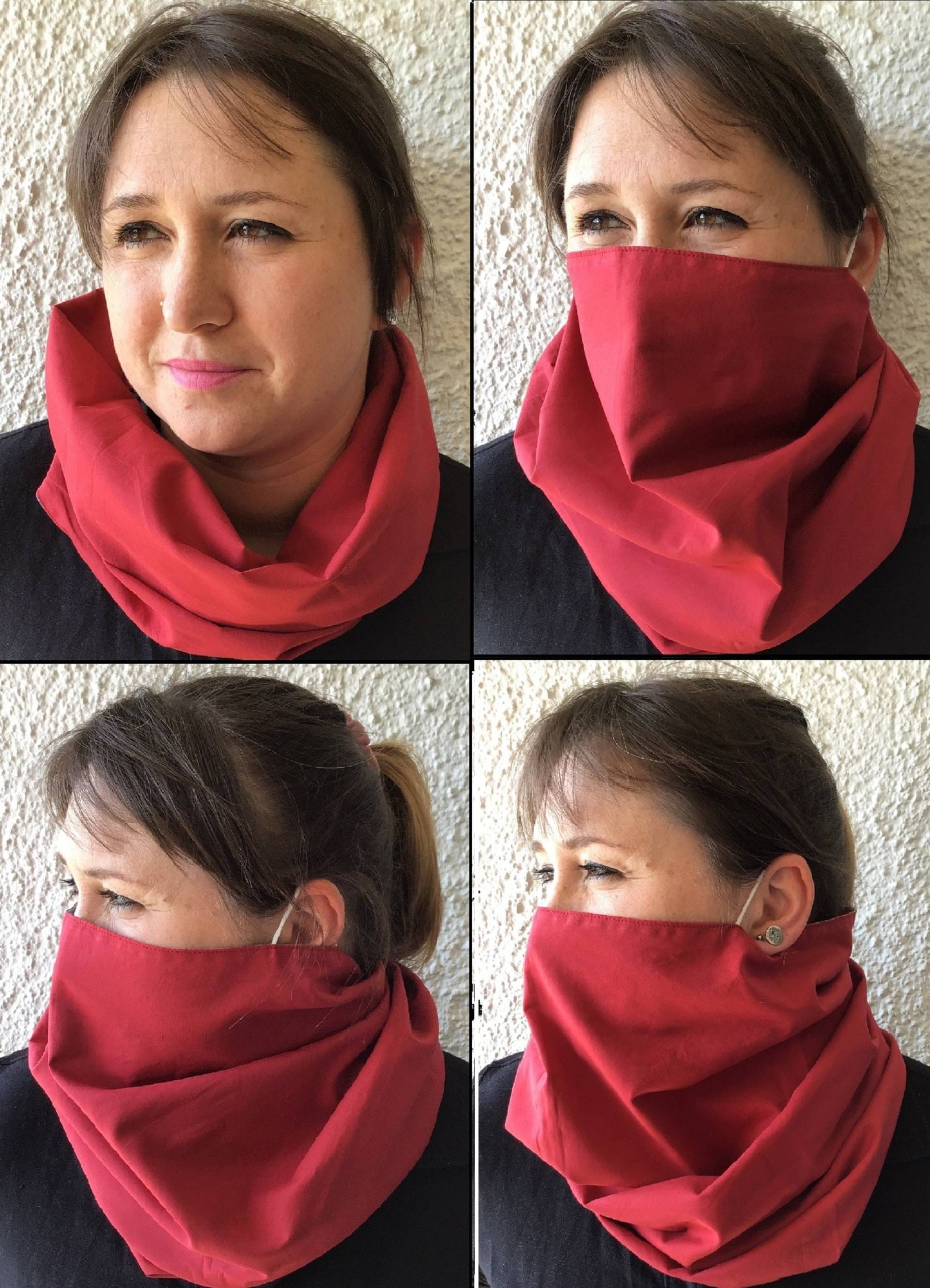 Schal Als Gesichtsmaske 1 Oder 2 Farbig | Doppelseitig Aus Baumwolle Mit Ohrenschlaufen 70 Varianten Waschbar Für Männer, Frauen, Div von Etsy - StichStich