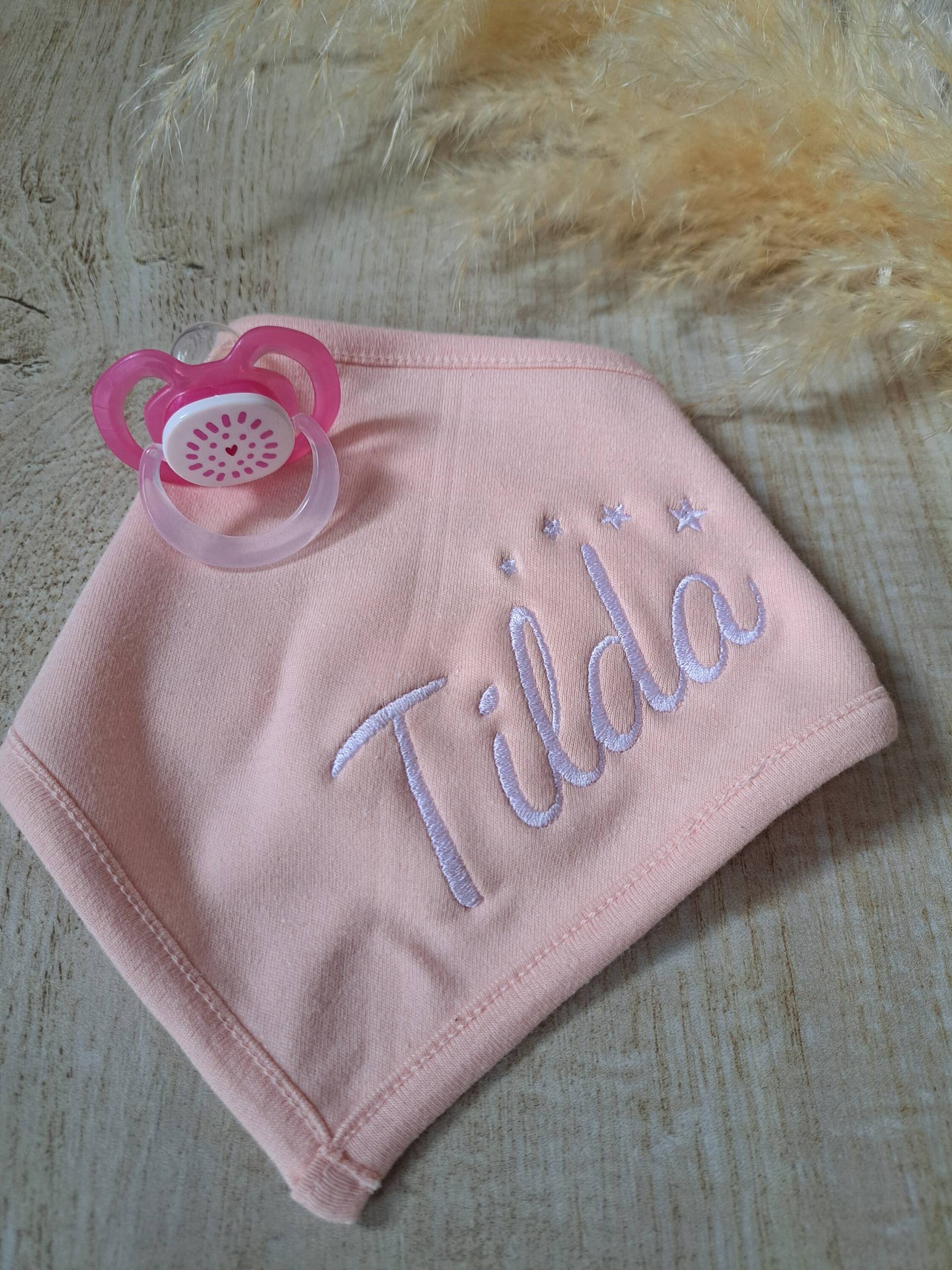 Bio Baumwolle Dreieckstuch Personalisiert Mit Namen Und Sternen, Halstuch, Geburtsgeschenk Baby von Etsy - SticklieselDE