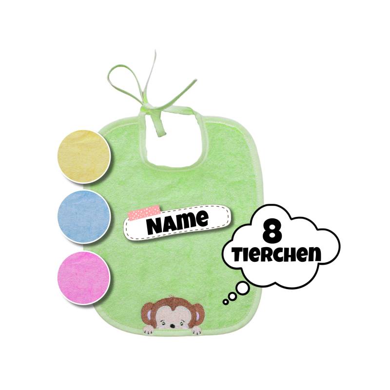 Baby Lätzchen Mit Name Und Tierchen Personalisiert | Namen Latz Geschenk Zur Geburt 8 Tiere Spucktuch von Etsy - SticklingDE